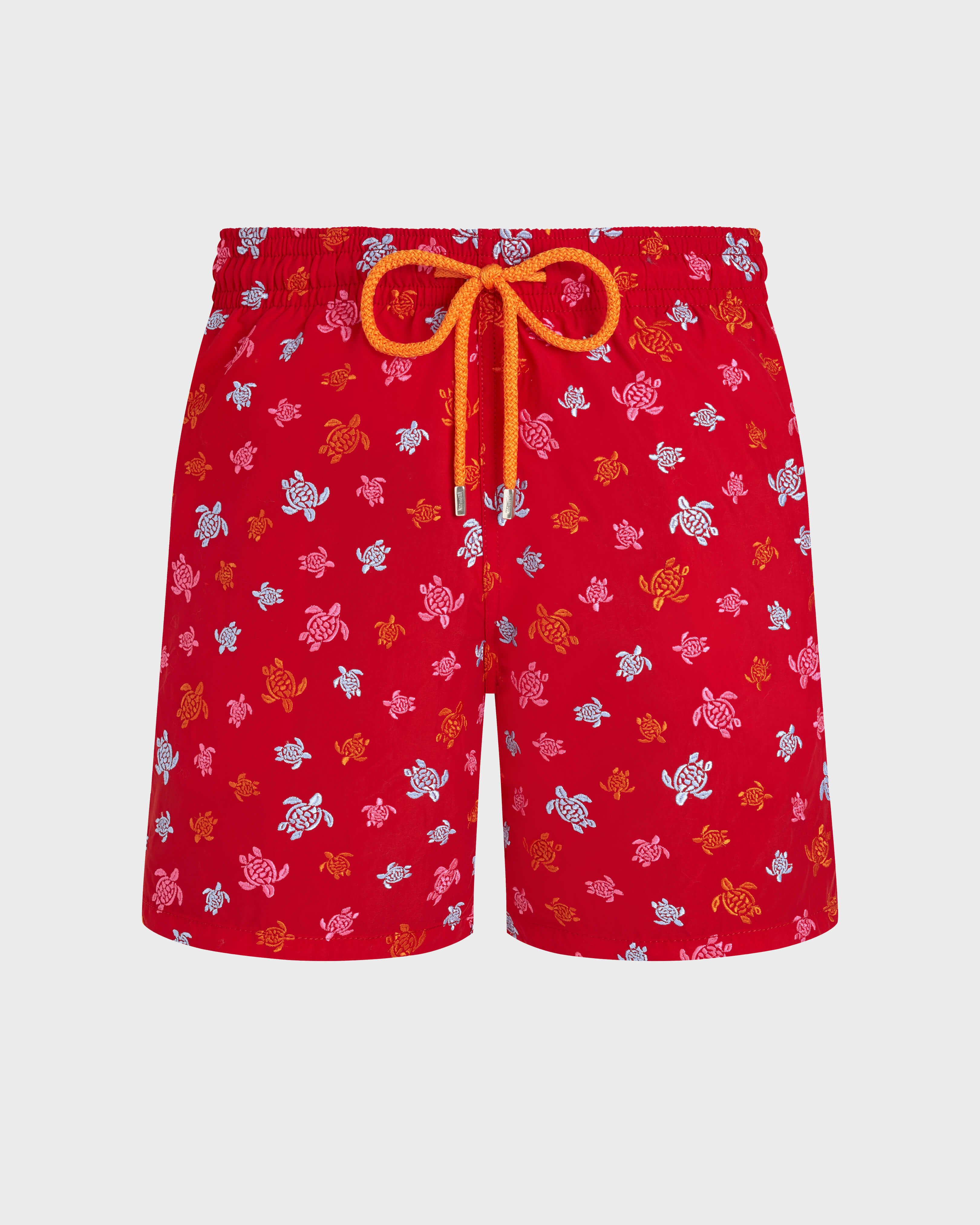 Micro Ronde des Tortues Badeshorts mit Stickerei für Herren – Limitierte Serie MOHNROT front view