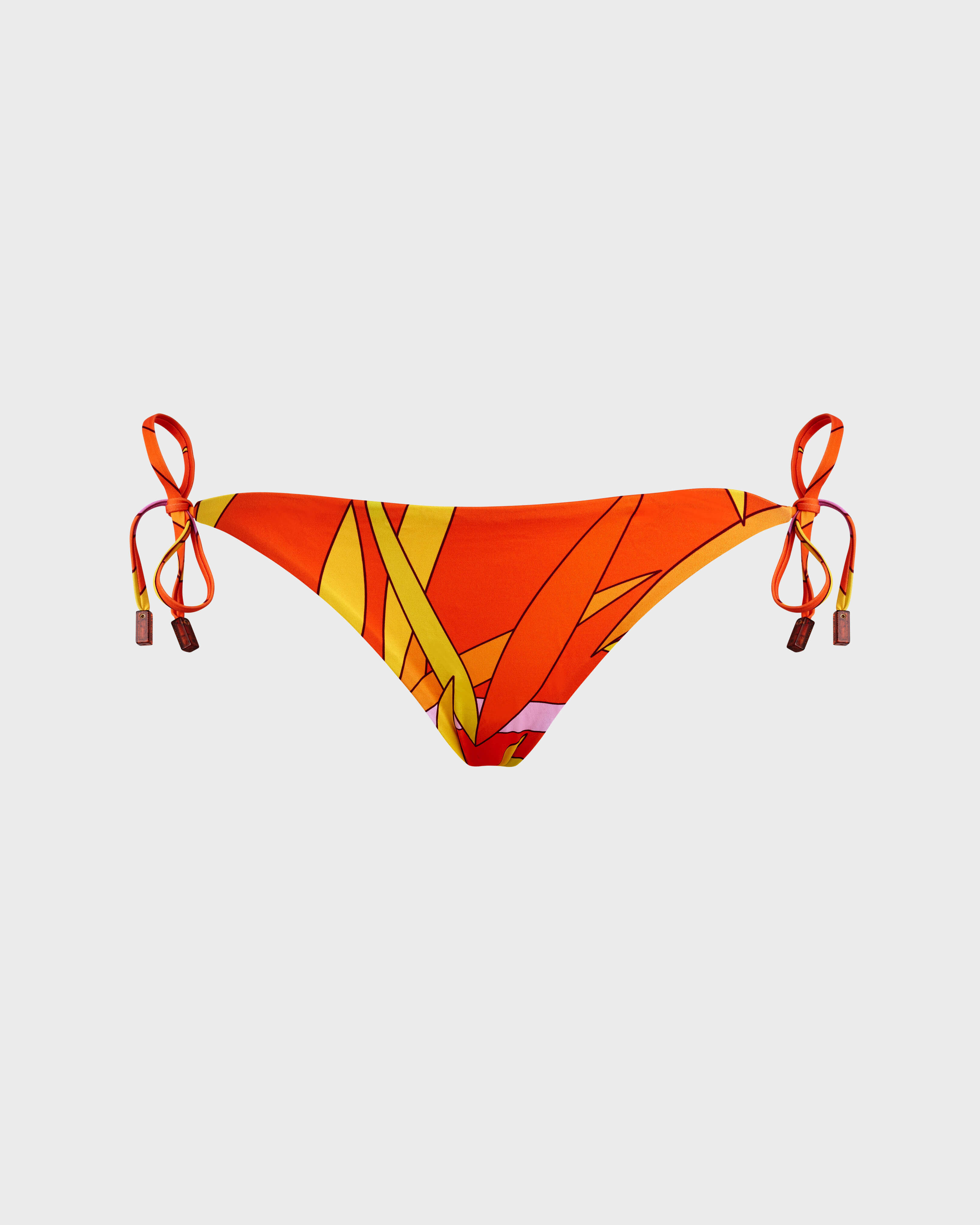 Women Side Tie Bikini Bottom Madrague APRICOT front view