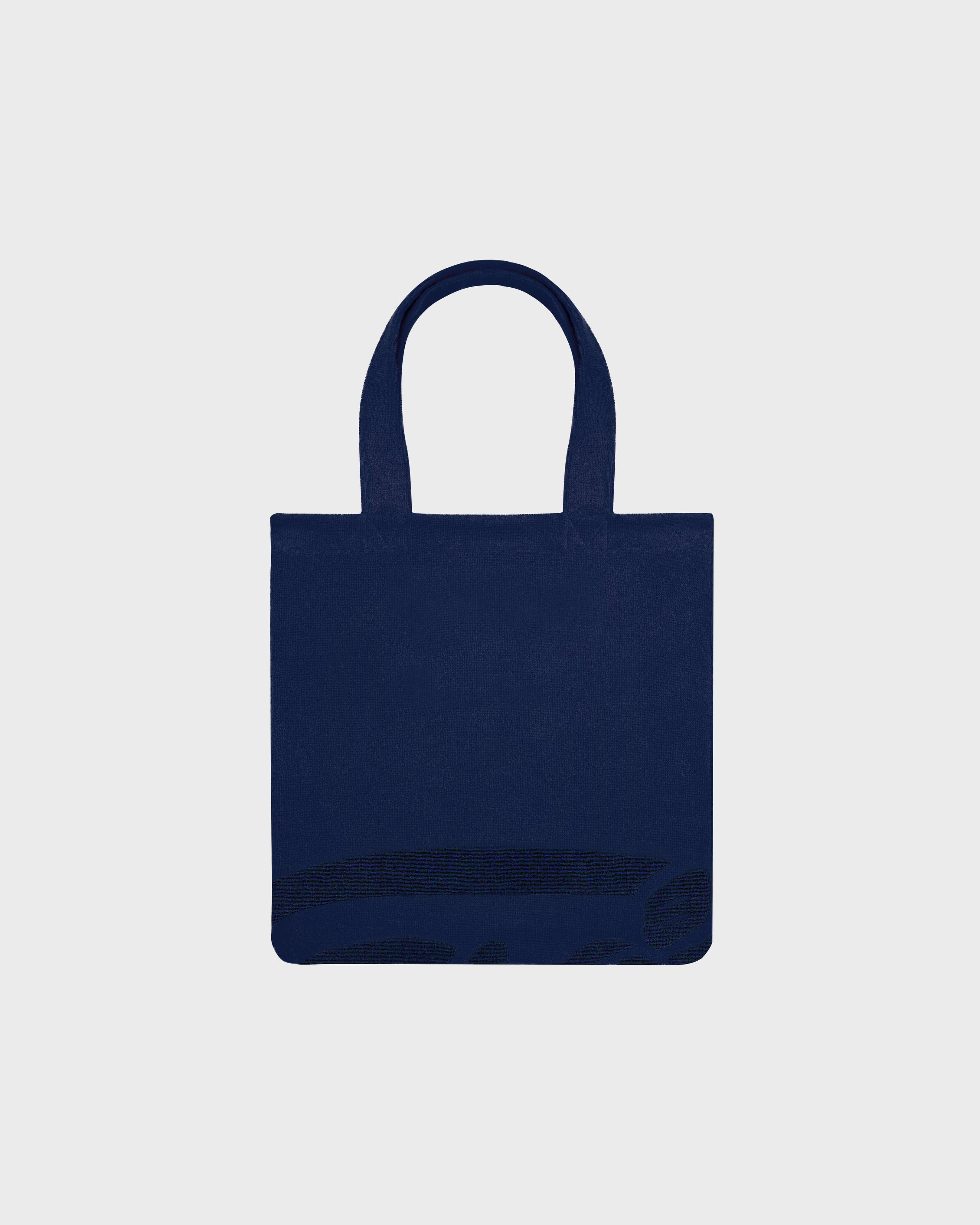 Strandtasche aus Bio-Baumwolle für Damen – Vilebrequin x Ines de la Fressange MARINEBLAU back view