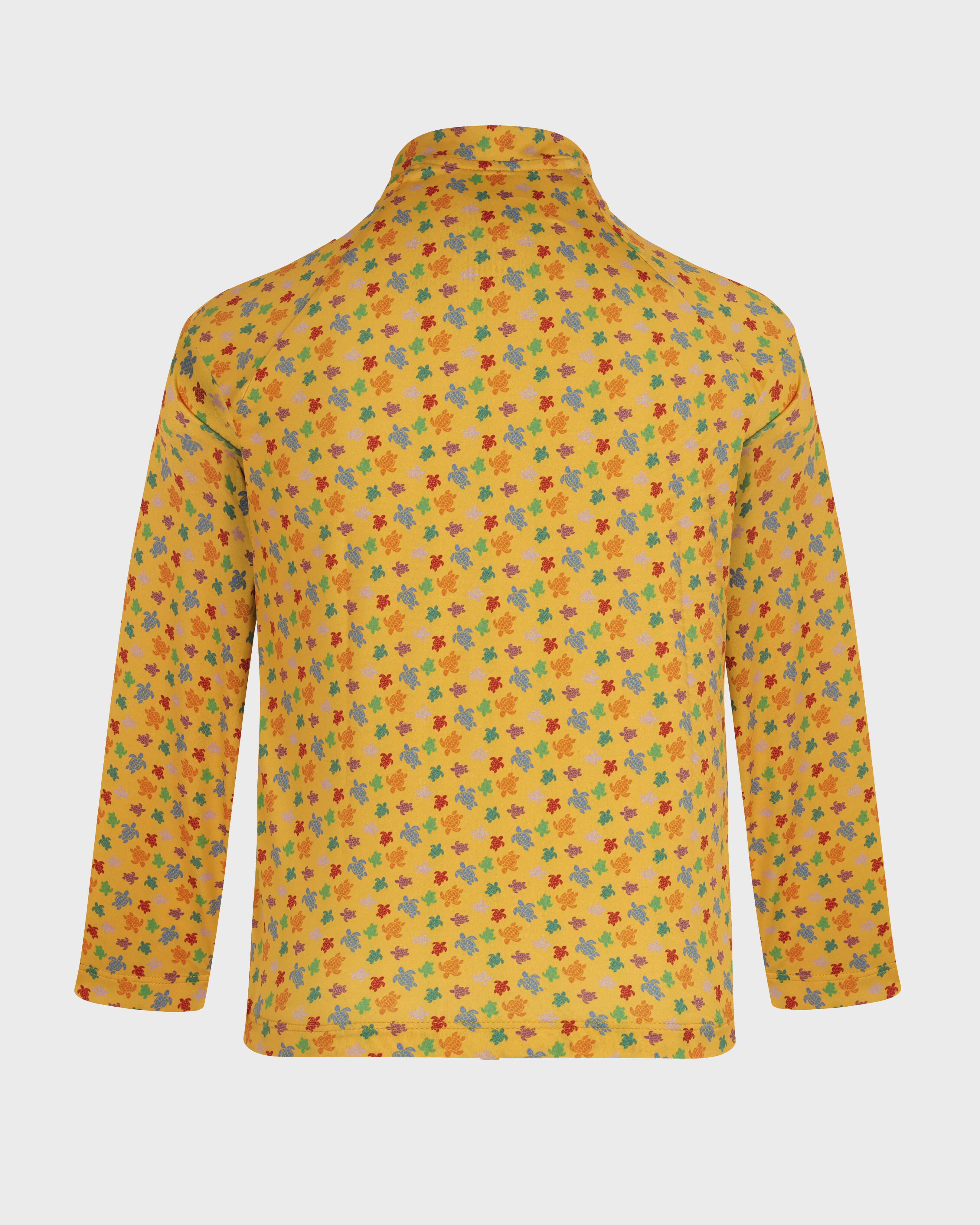 Camiseta de baño de manga larga con cremallera, protección solar y estampado Micro Ronde des Tortues para niño MAIZ back view