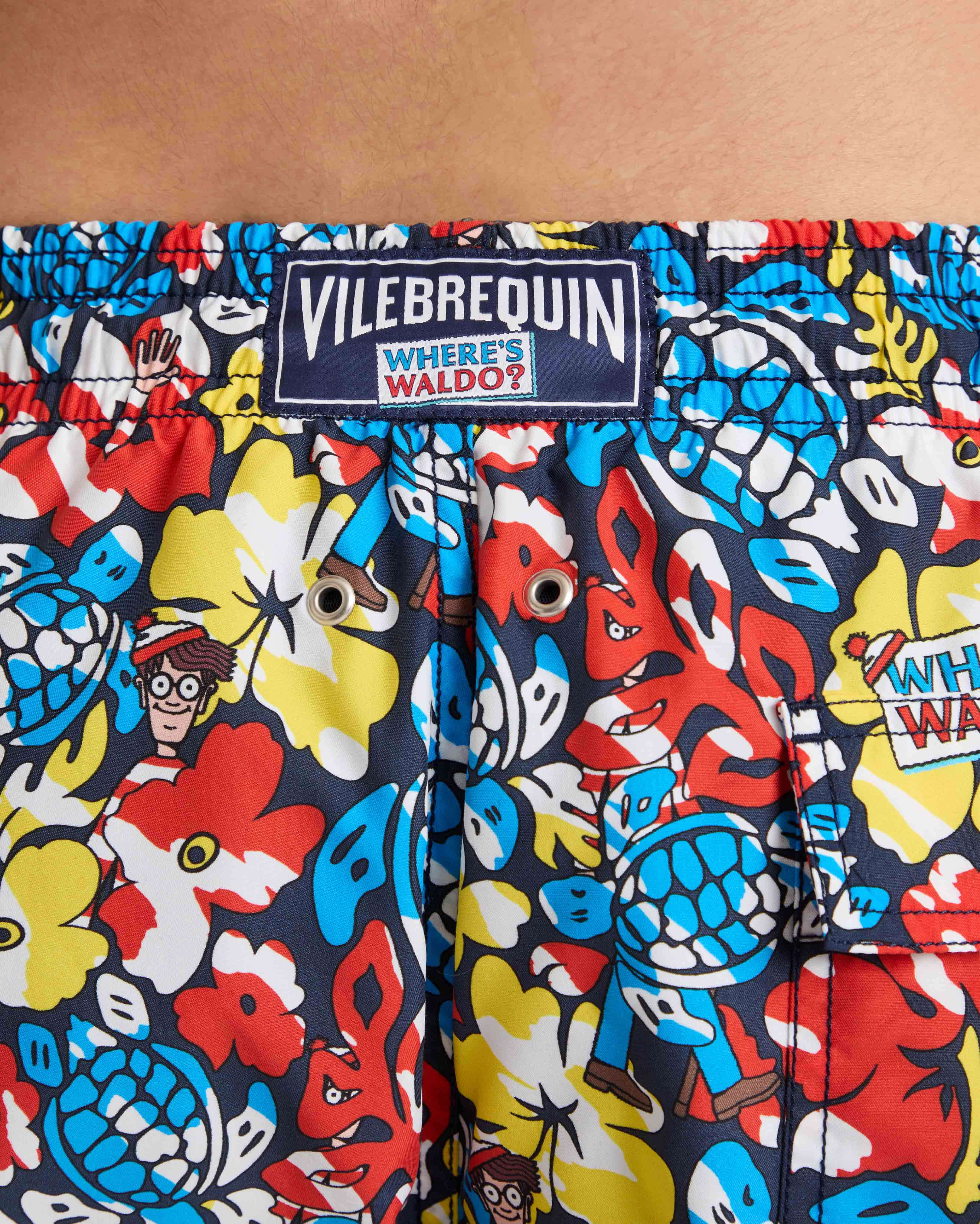 Tropico Waldo Badeshorts für Herren – Vilebrequin x Wo ist Walter? MARINEBLAU supp2 view