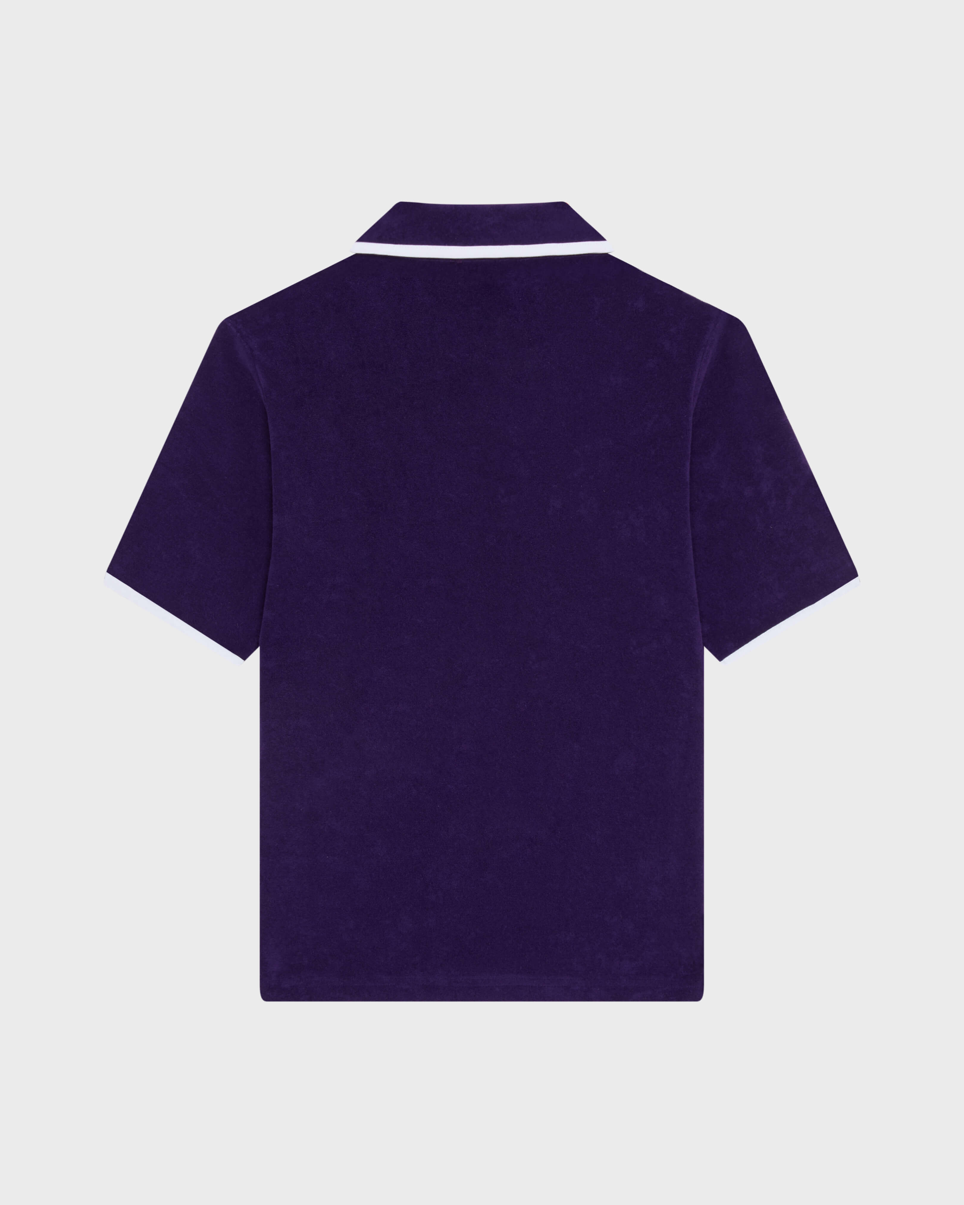 Women Terry Polo Solid VIOLETTE back view
