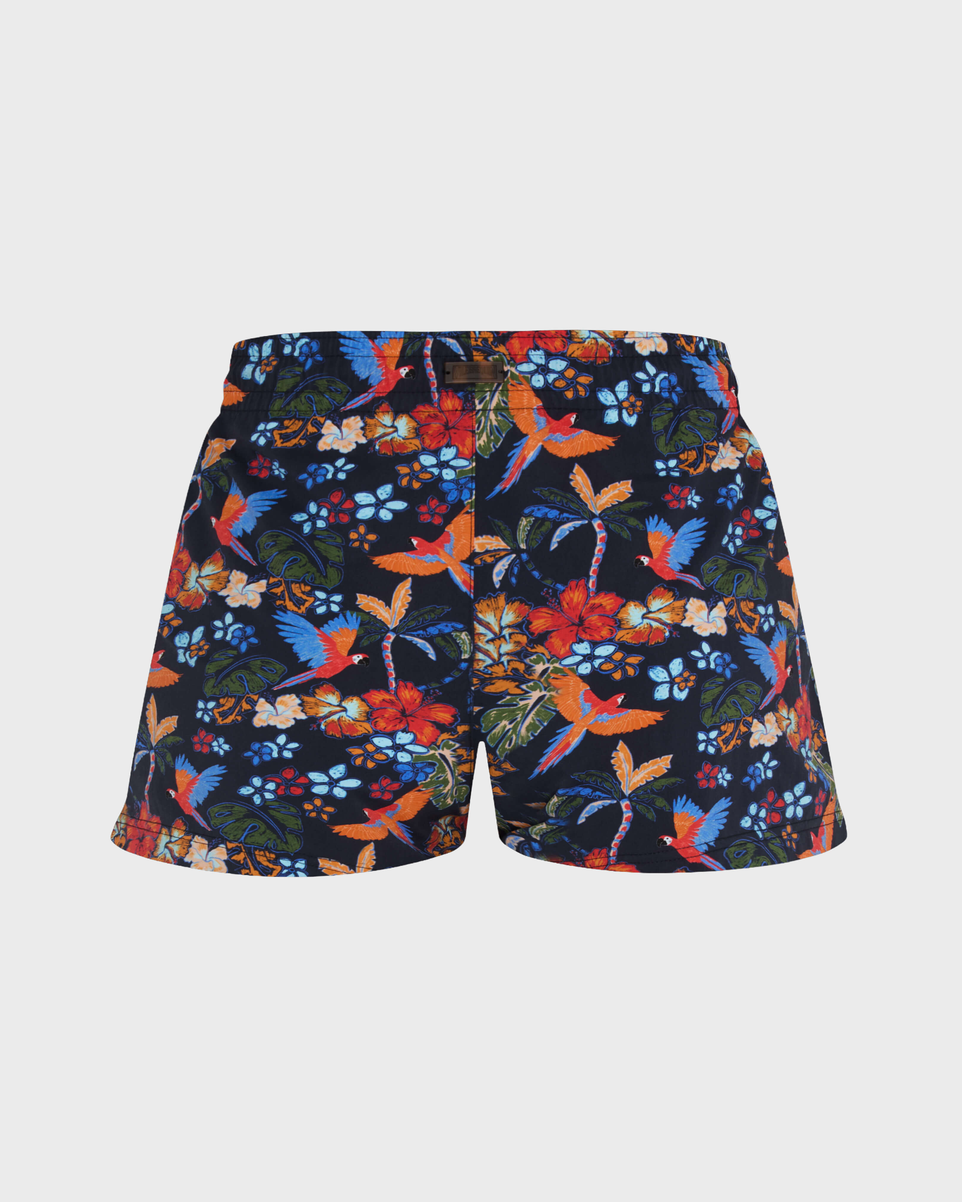 Pantalón corto de baño elástico con estampado Salva para mujer AZUL MARINO back view