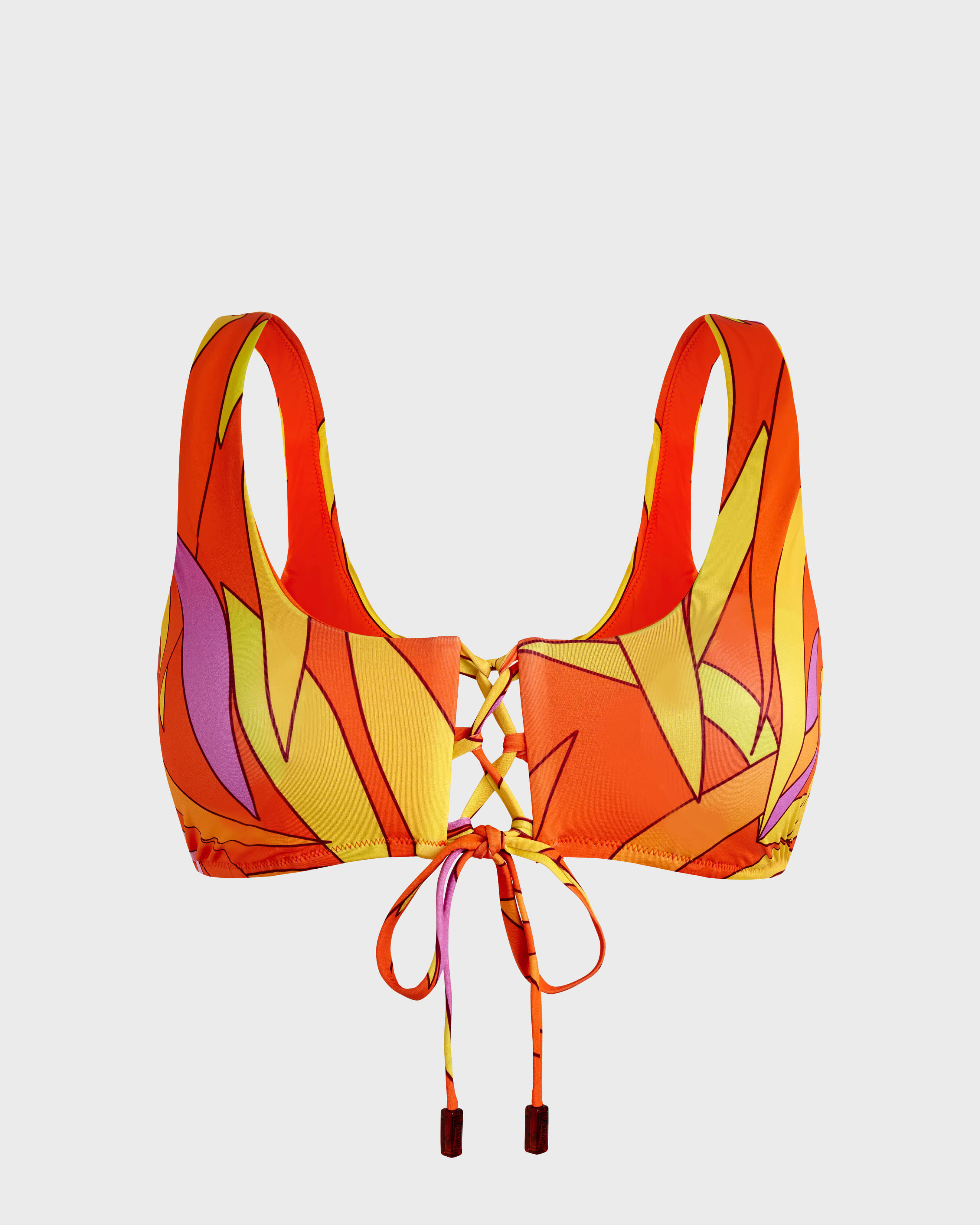Women Bra-Style Bikini Top Madrague APRICOT front view