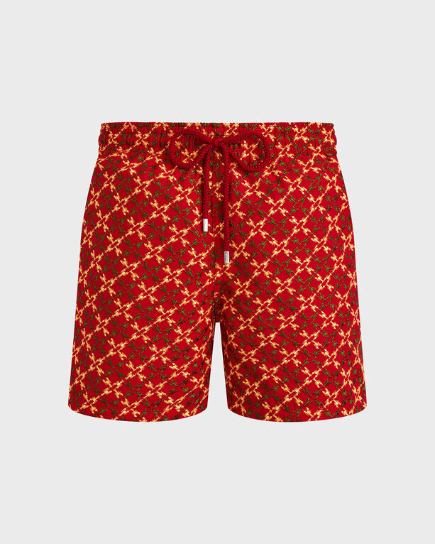 Vilebrequin - Men Swim Shorts Embroidered Homard Pixel - Limited Edition - Swimwear - Mistral - Red - Size L