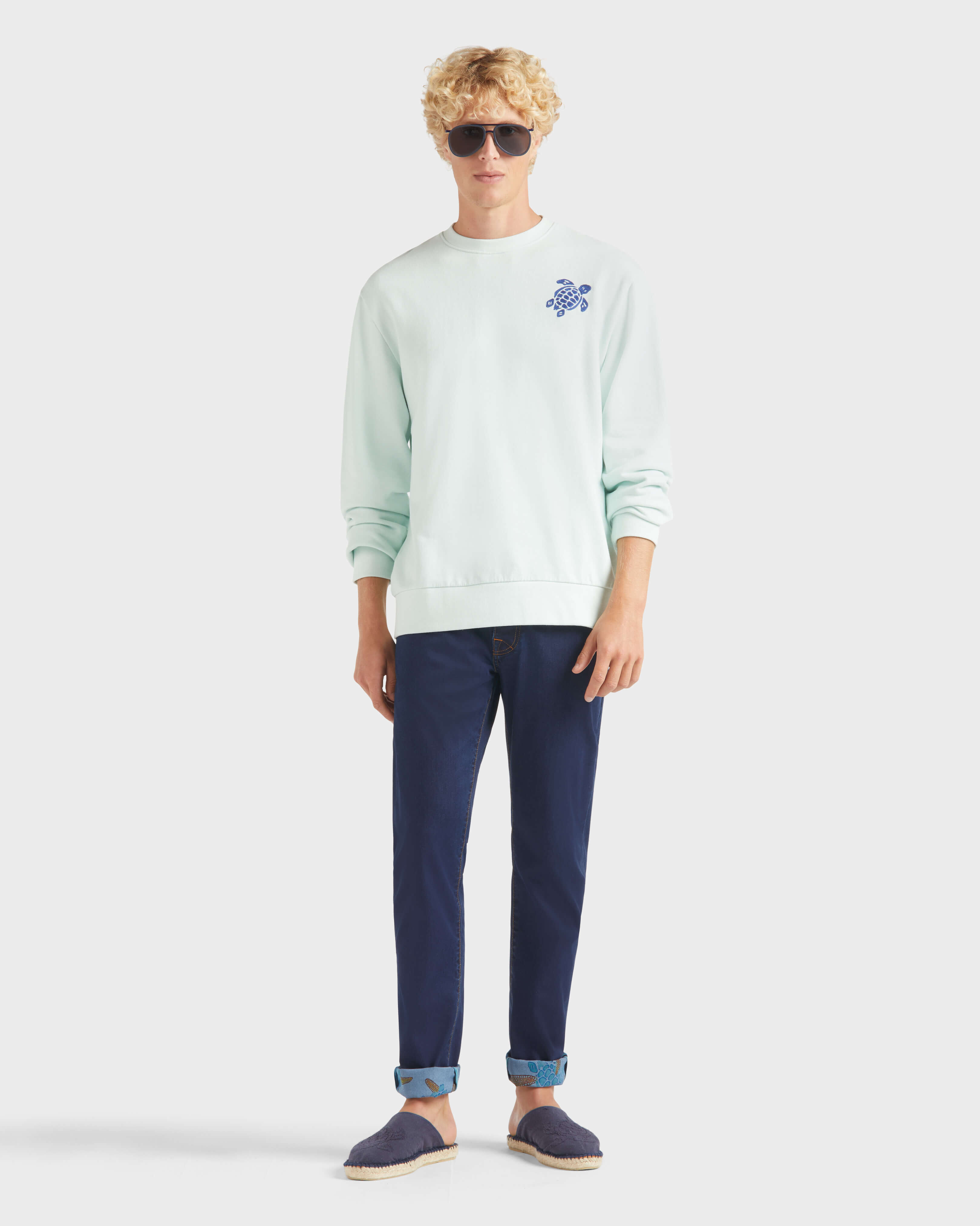 Men Crewneck Organic Cotton Sweatshirt Turtle PACIFIC supp1 view