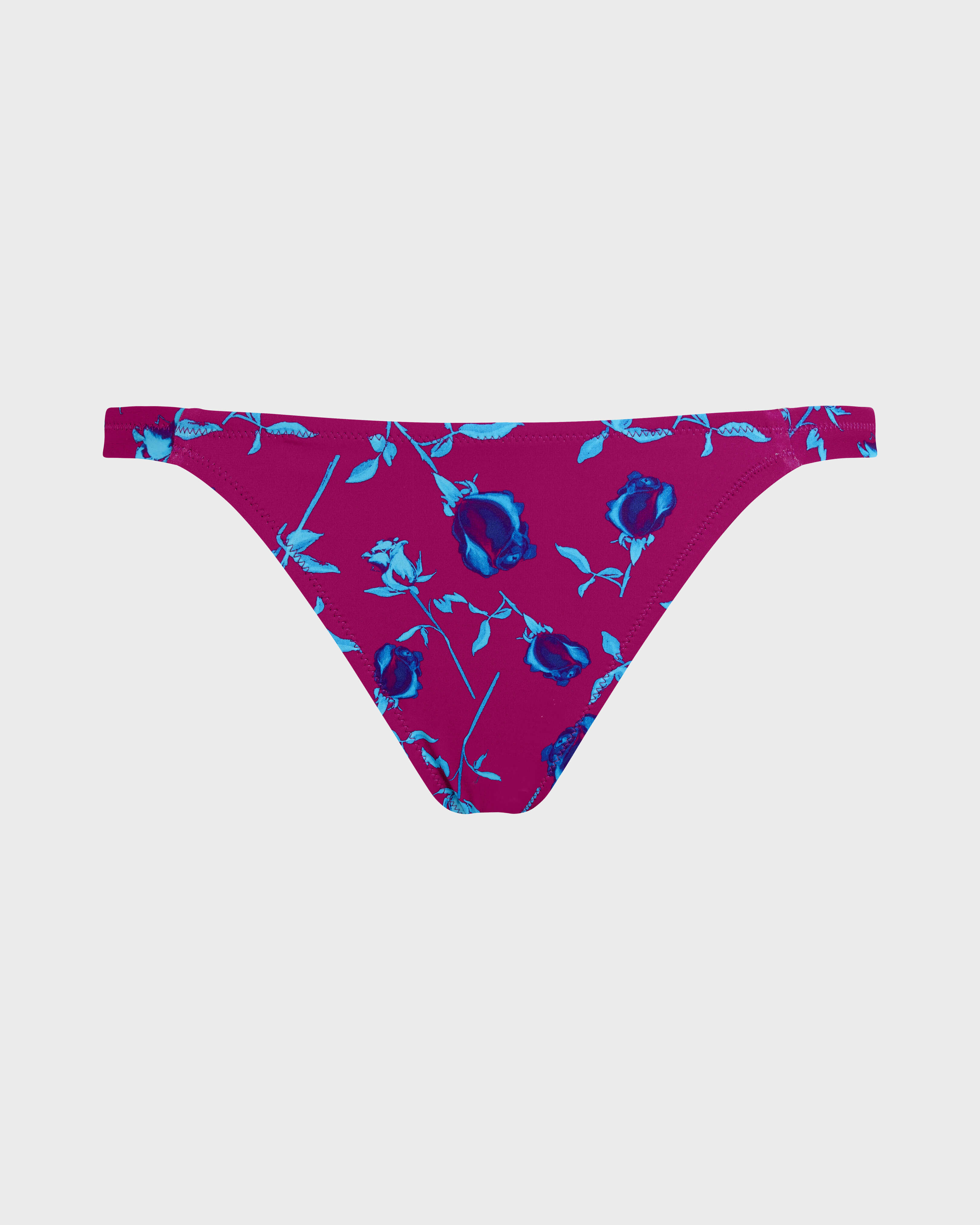 Bas de maillot de bain tanga femme Roses POURPRE front view