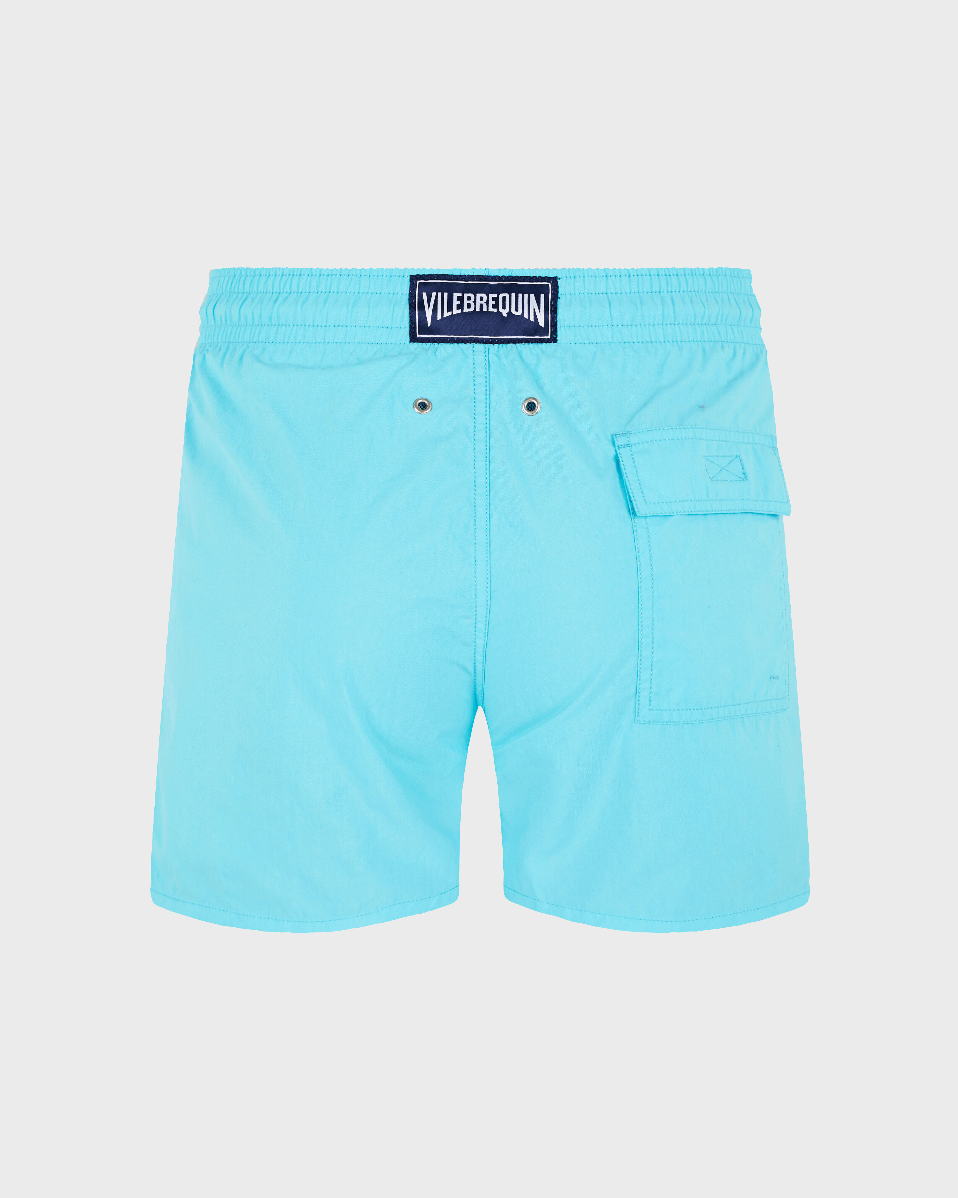 Mit Wasser reagierende Octopus Band Badeshorts für Herren LAZULII BLUE back view