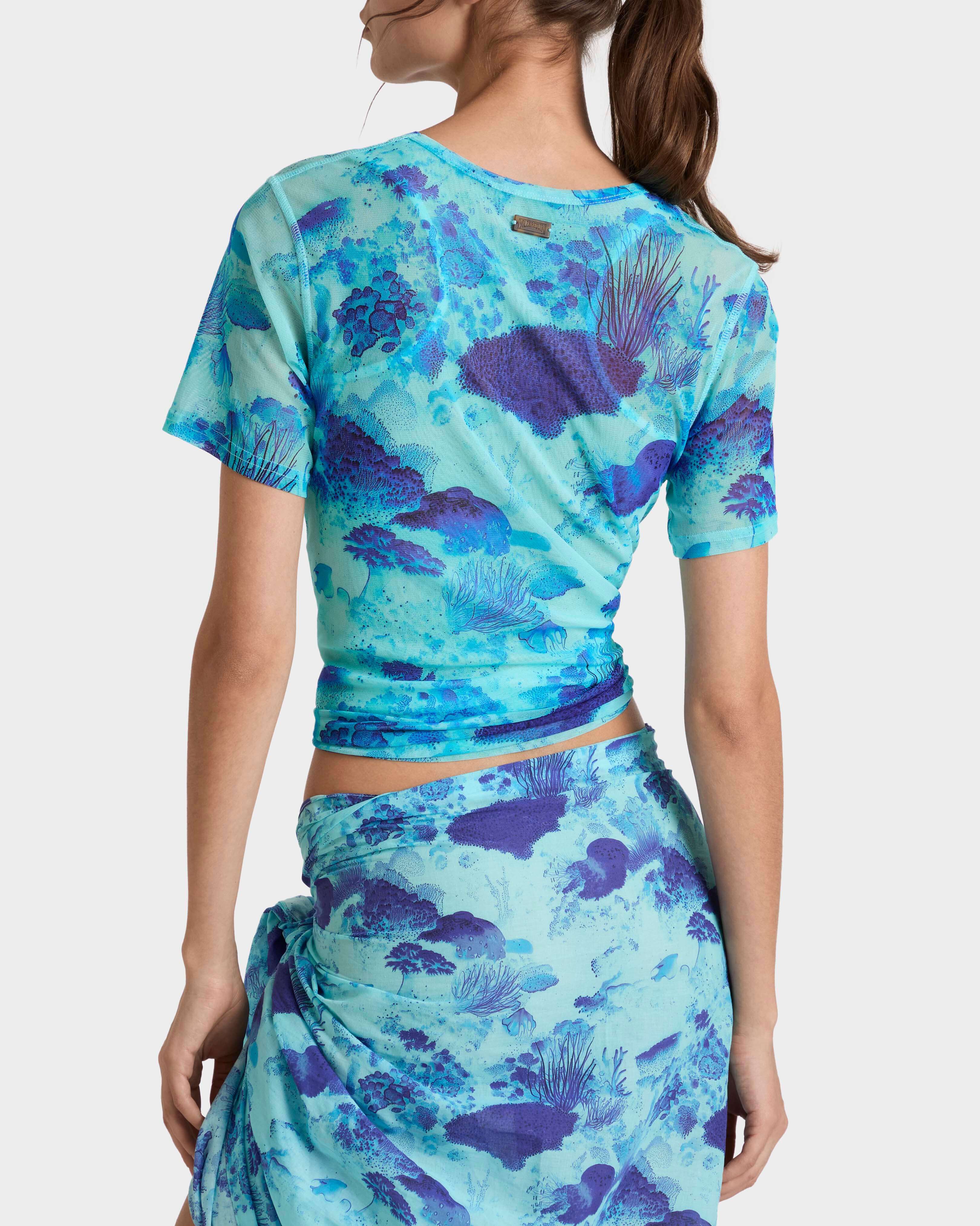 T-shirt donna in tulle Coral Reef OXYGENE backworn view