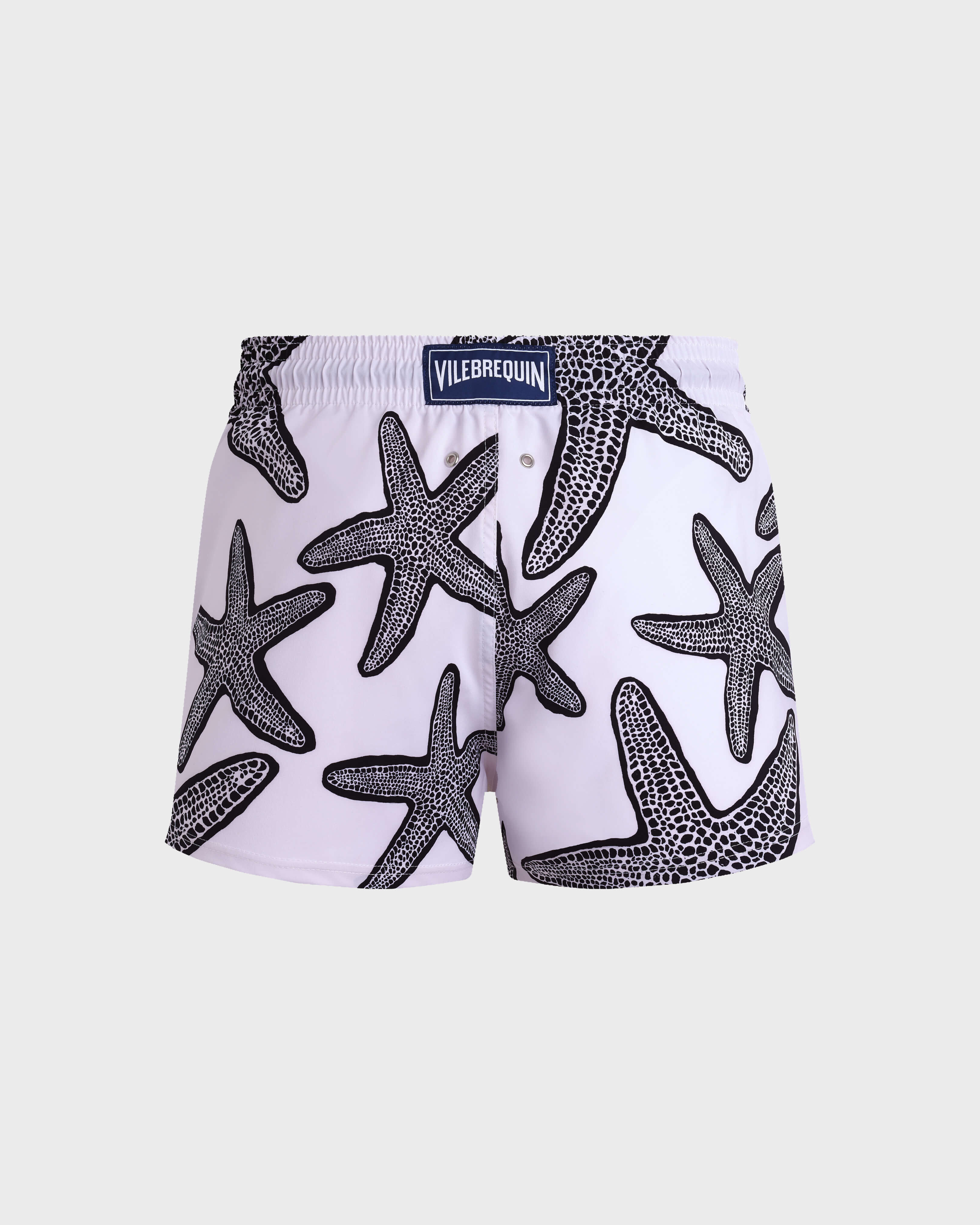 Men Short Swim Trunks Starlette WHITE back view