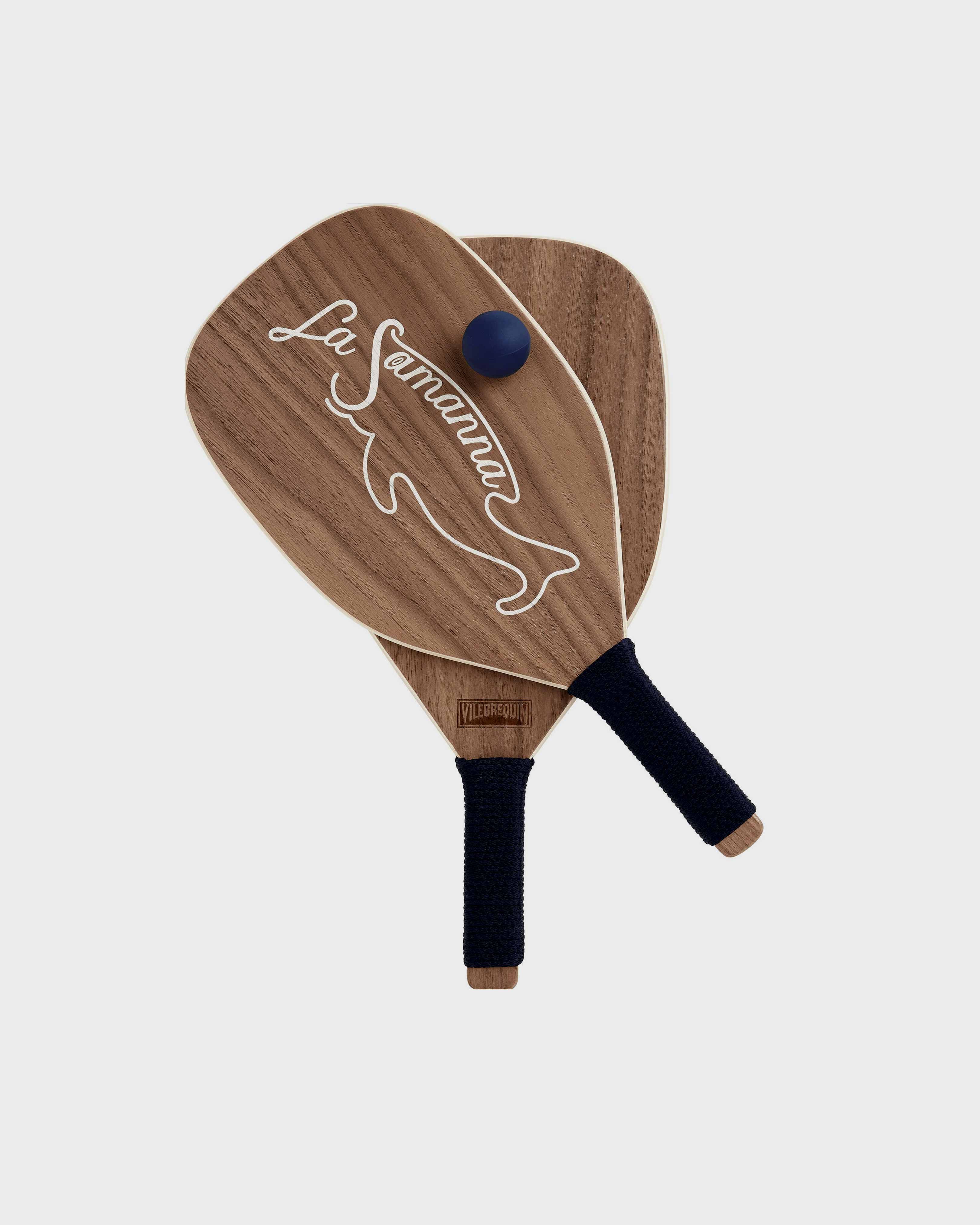 Raquettes de plage en bois UNIQUE front view