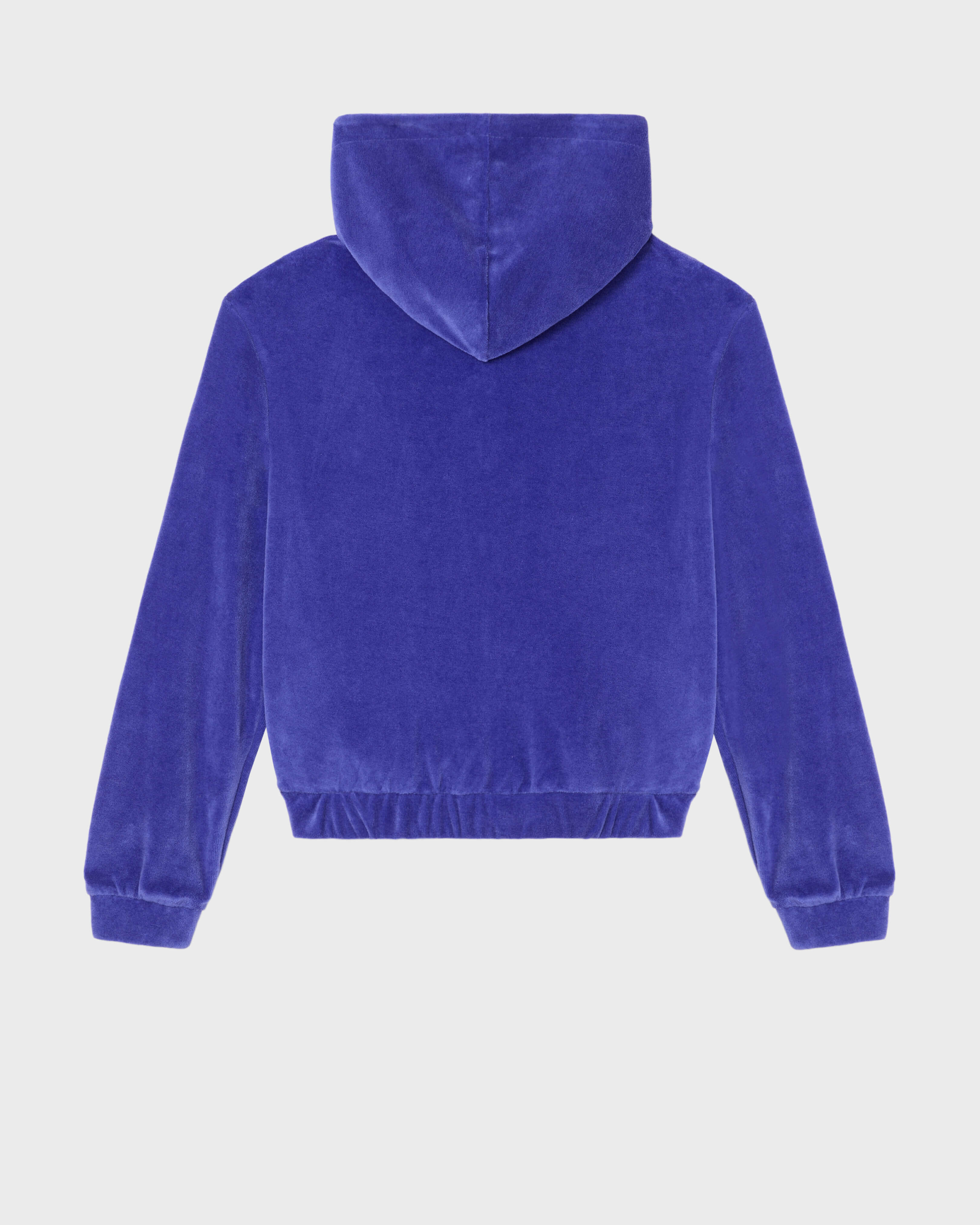 Samt-Sweatshirt mit durchgehendem Reißverschluss und gestickter Schildkröte für Kinder VERSAILLES back view