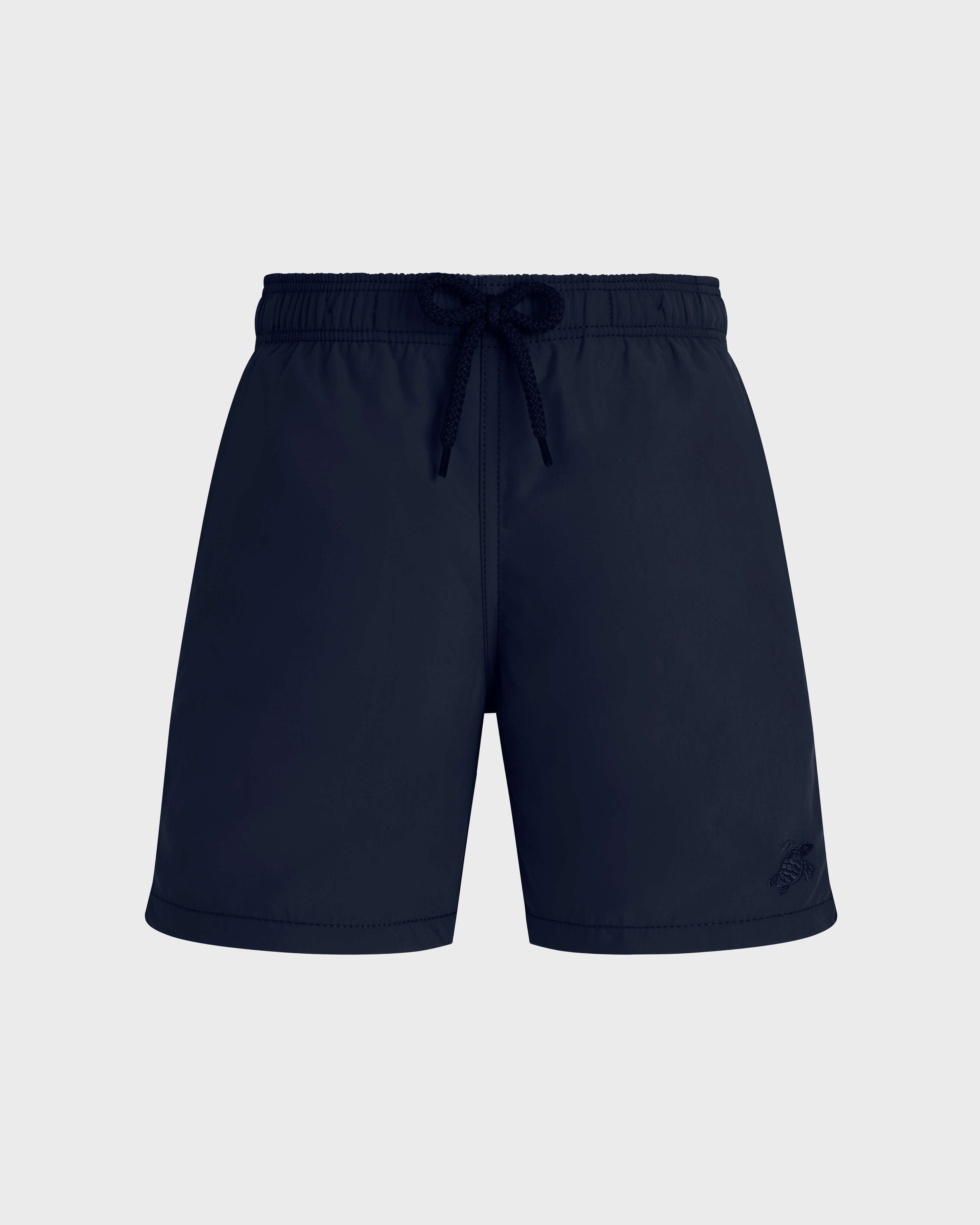Boys Swim Trunks Solid NAVY front view