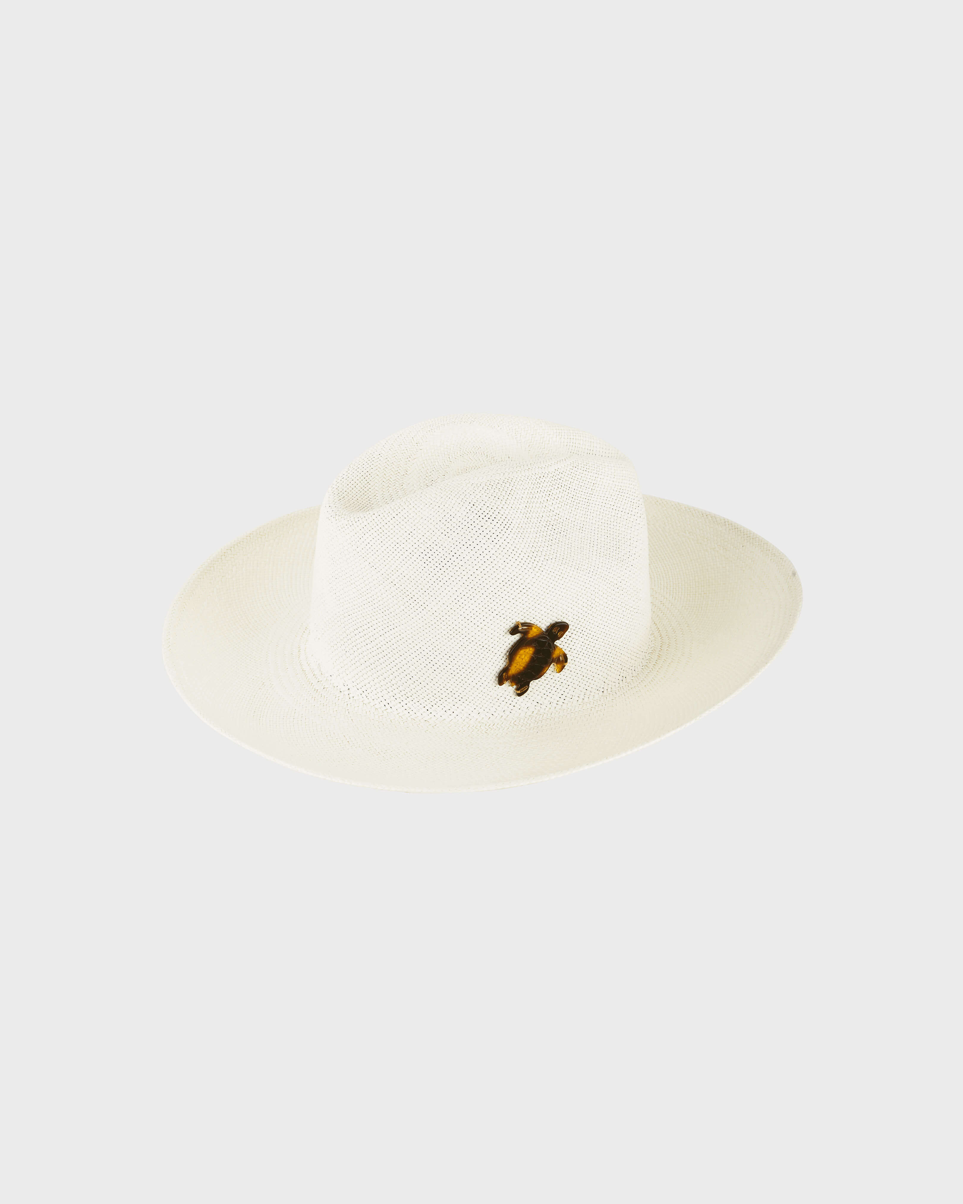 Women Natural straw hat solid SAND front view