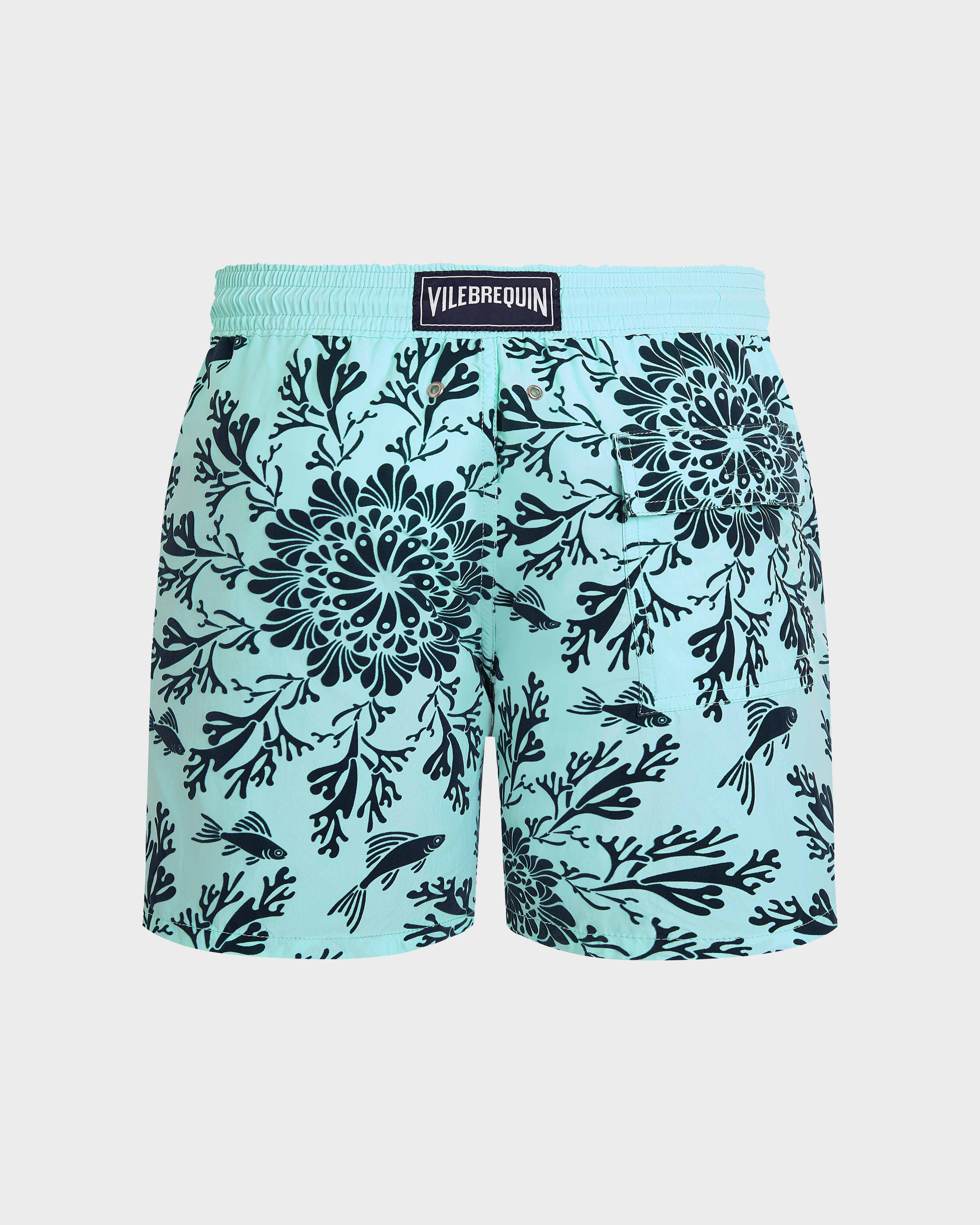 Bañador con estampado Coral Mandala flocado para hombre OXYGENE back view