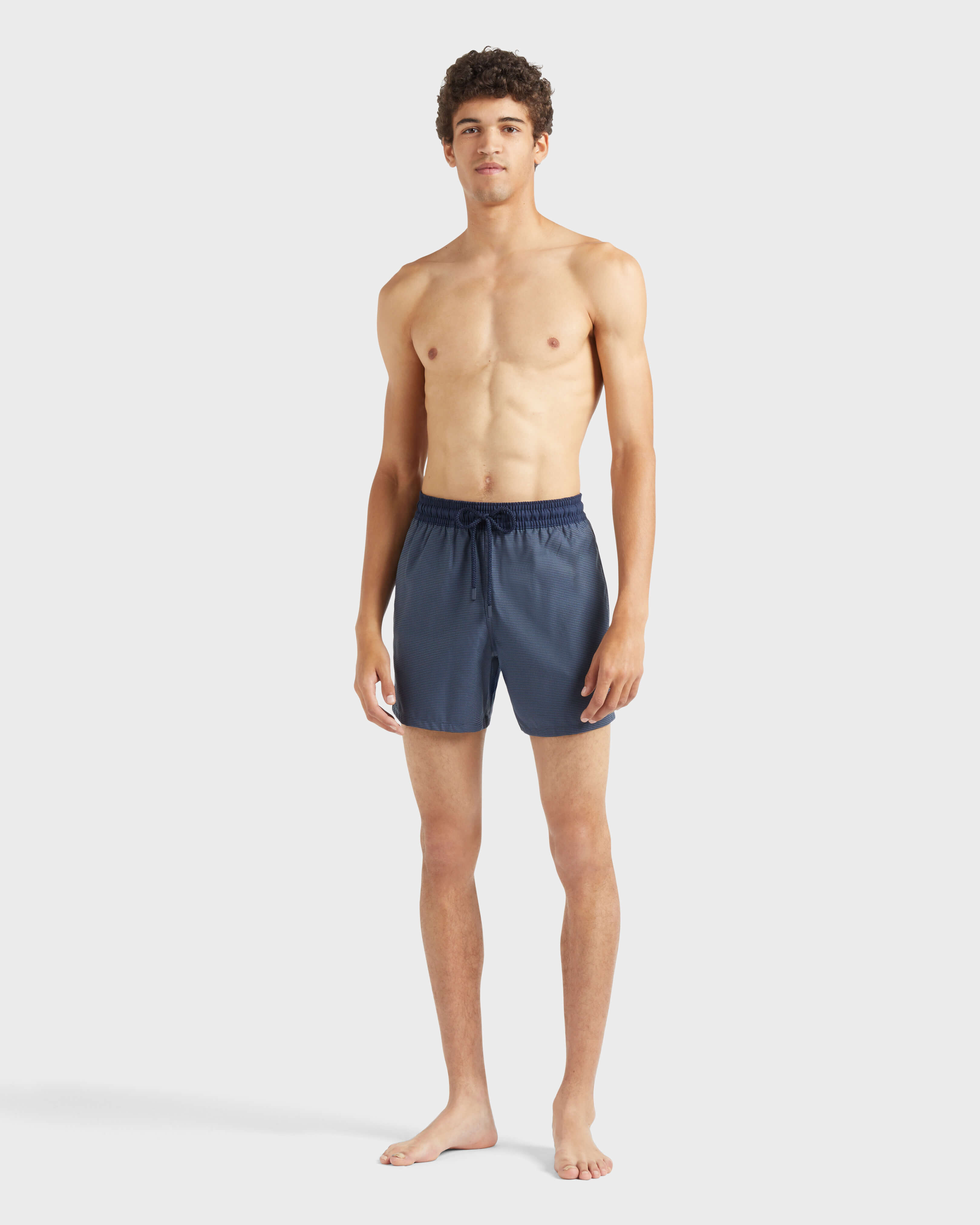Men Wool Swim Shorts Micro Carreaux Tailoring MARRAKECH frontworn view