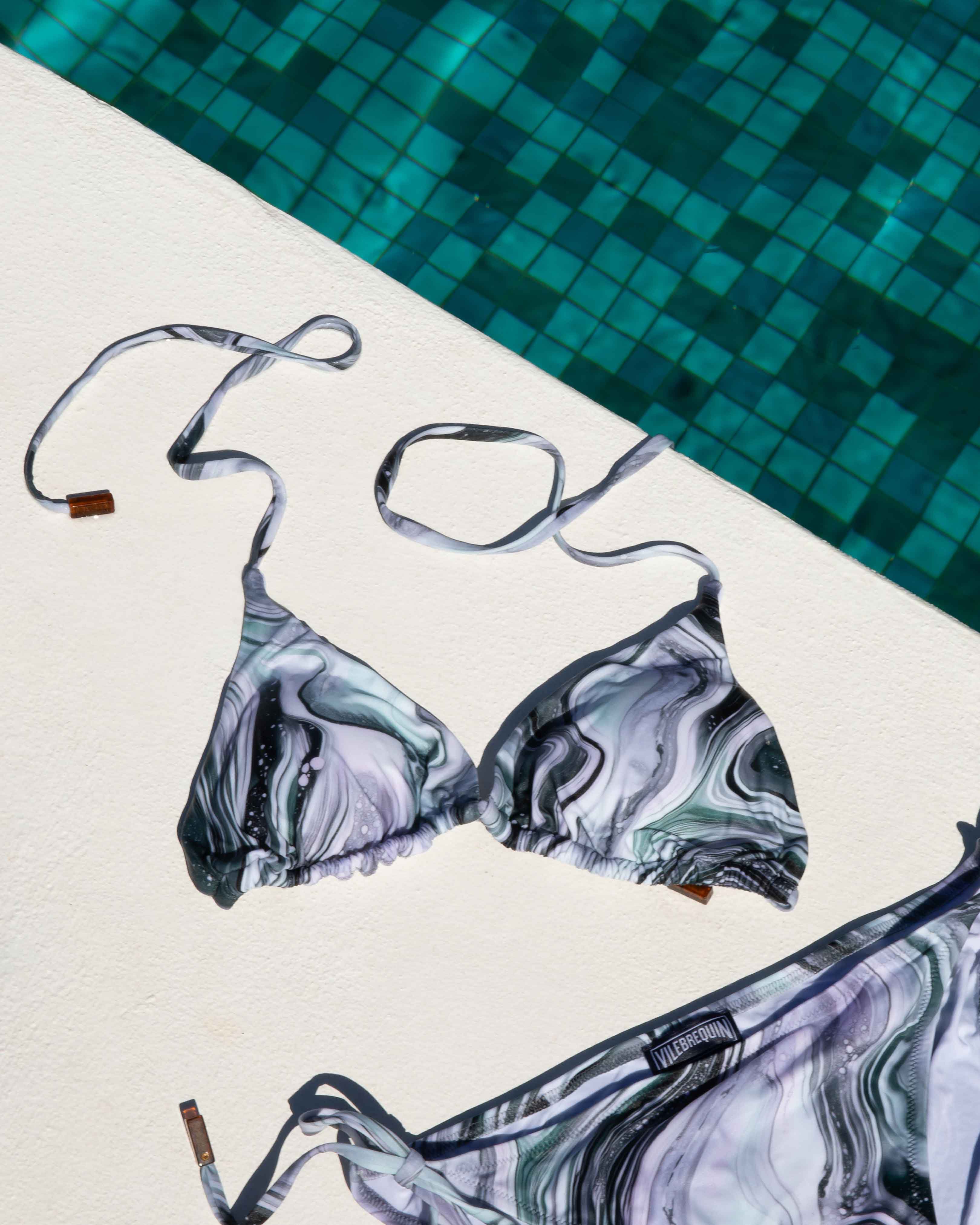 Top bikini donna a triangolo Marble BIANCO override view