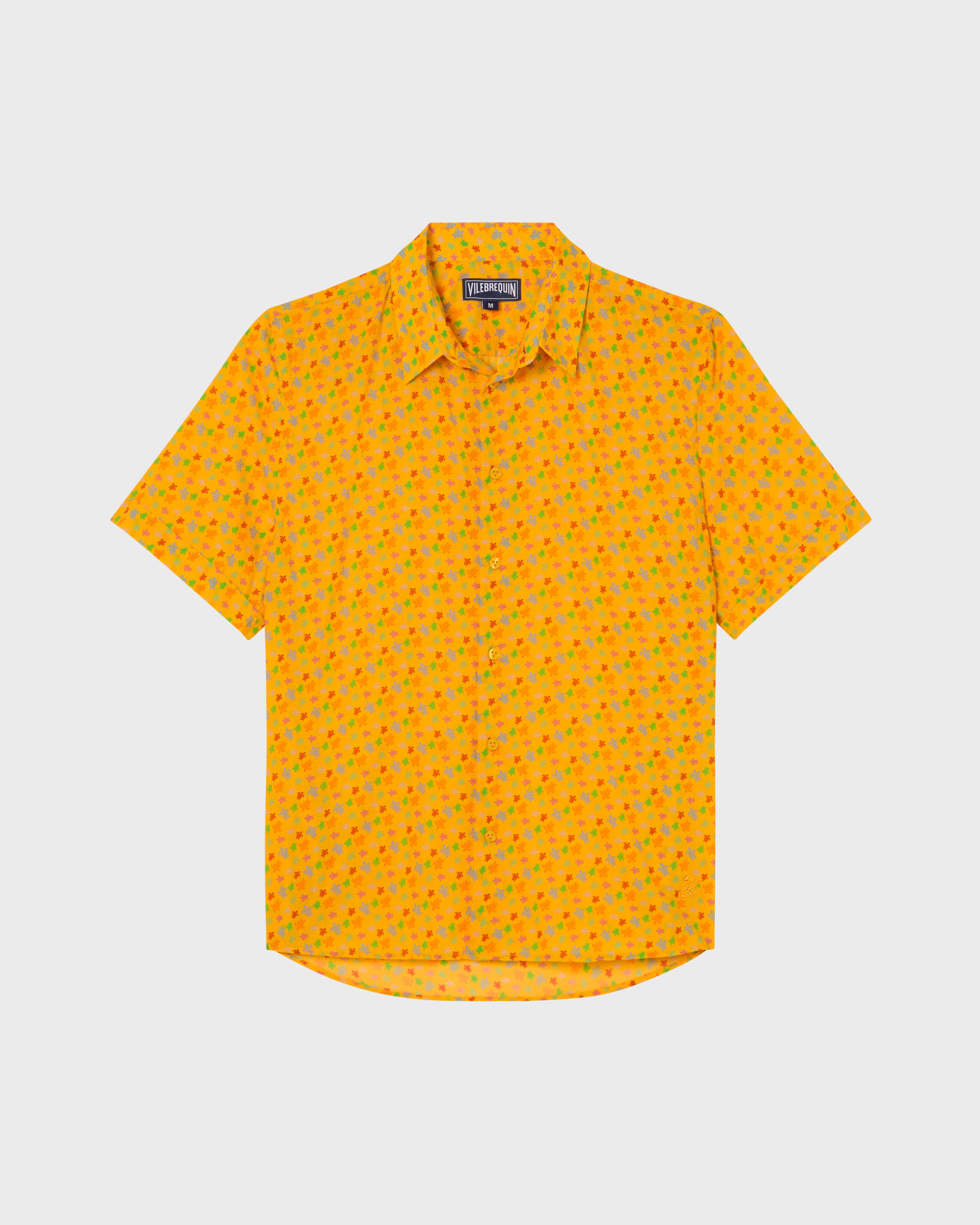 Camisa de gasa de algodón con estampado Micro Ronde Des Tortues para hombre MAIZ front view