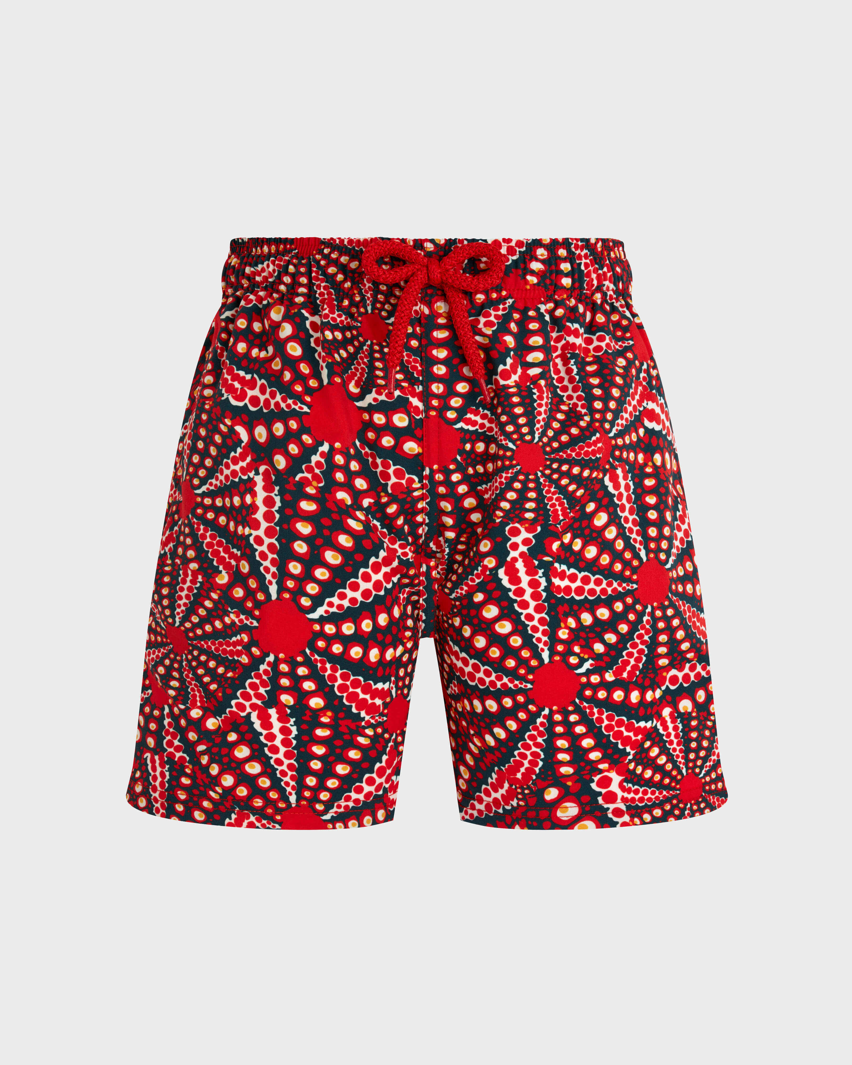 Boys Stretch Swim Shorts Oursinades POPPY RED front view