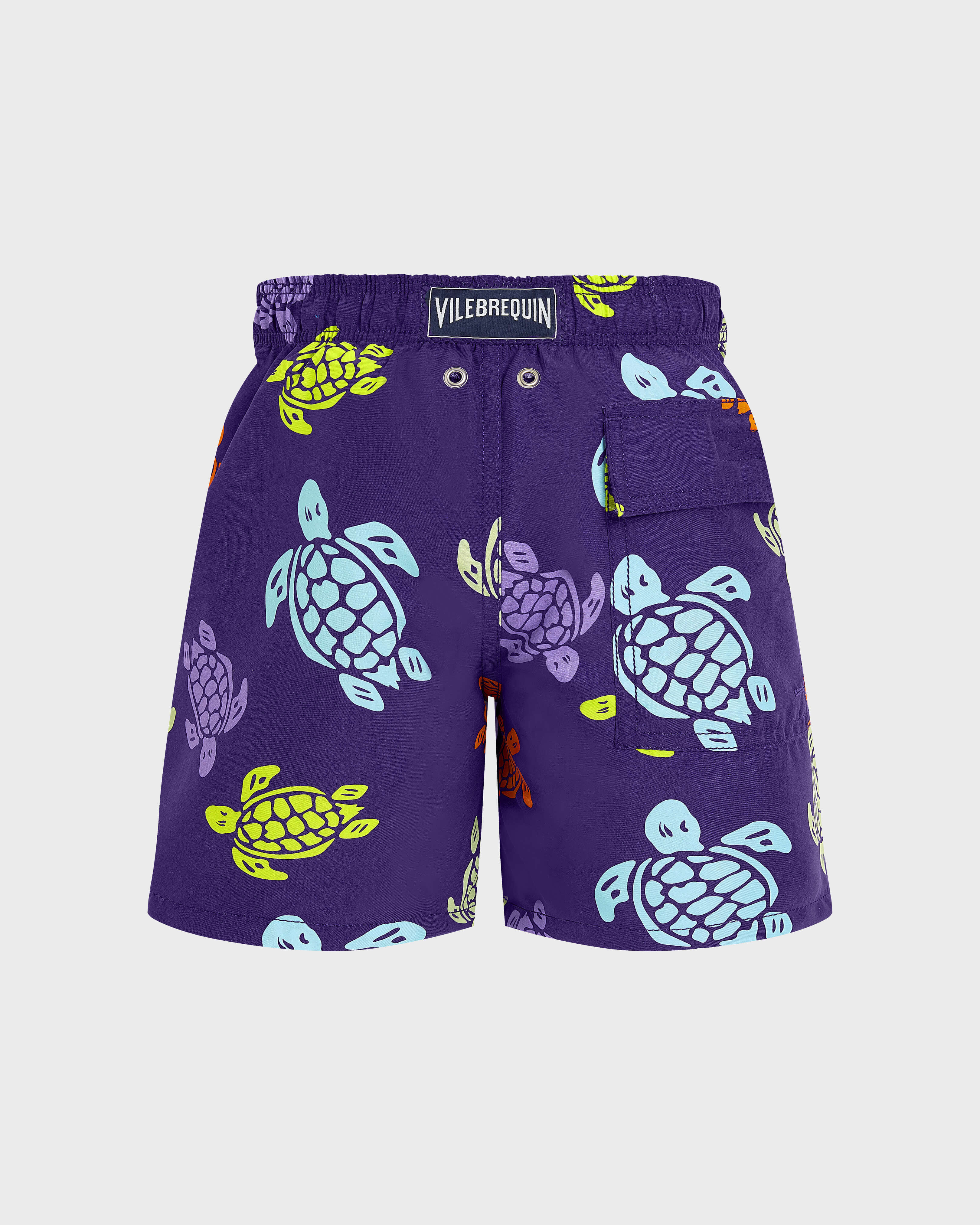 Pantaloncini mare bambino Tortues Multicolores VIOLETTE back view