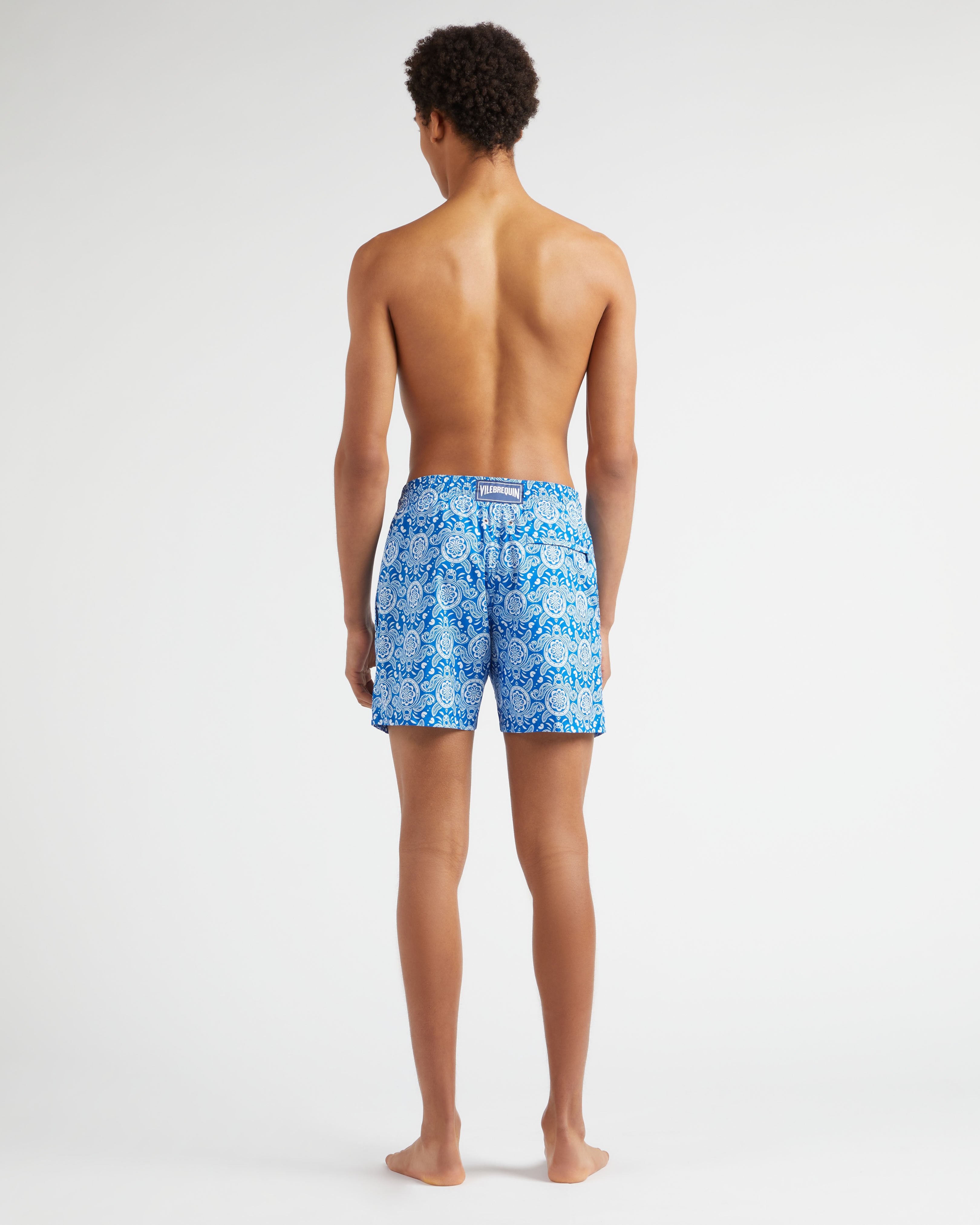 Men Ultra-Light and Packable Swim Shorts Tribal Turtles PALACE backworn view