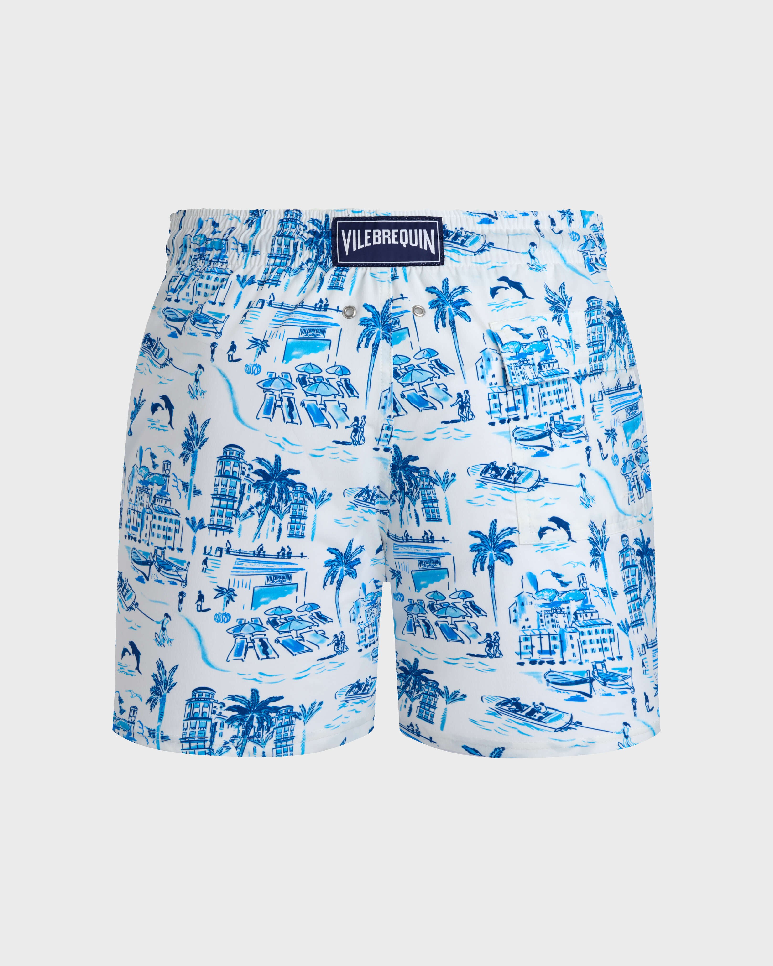Maillot de bain homme Cannes BLANC back view