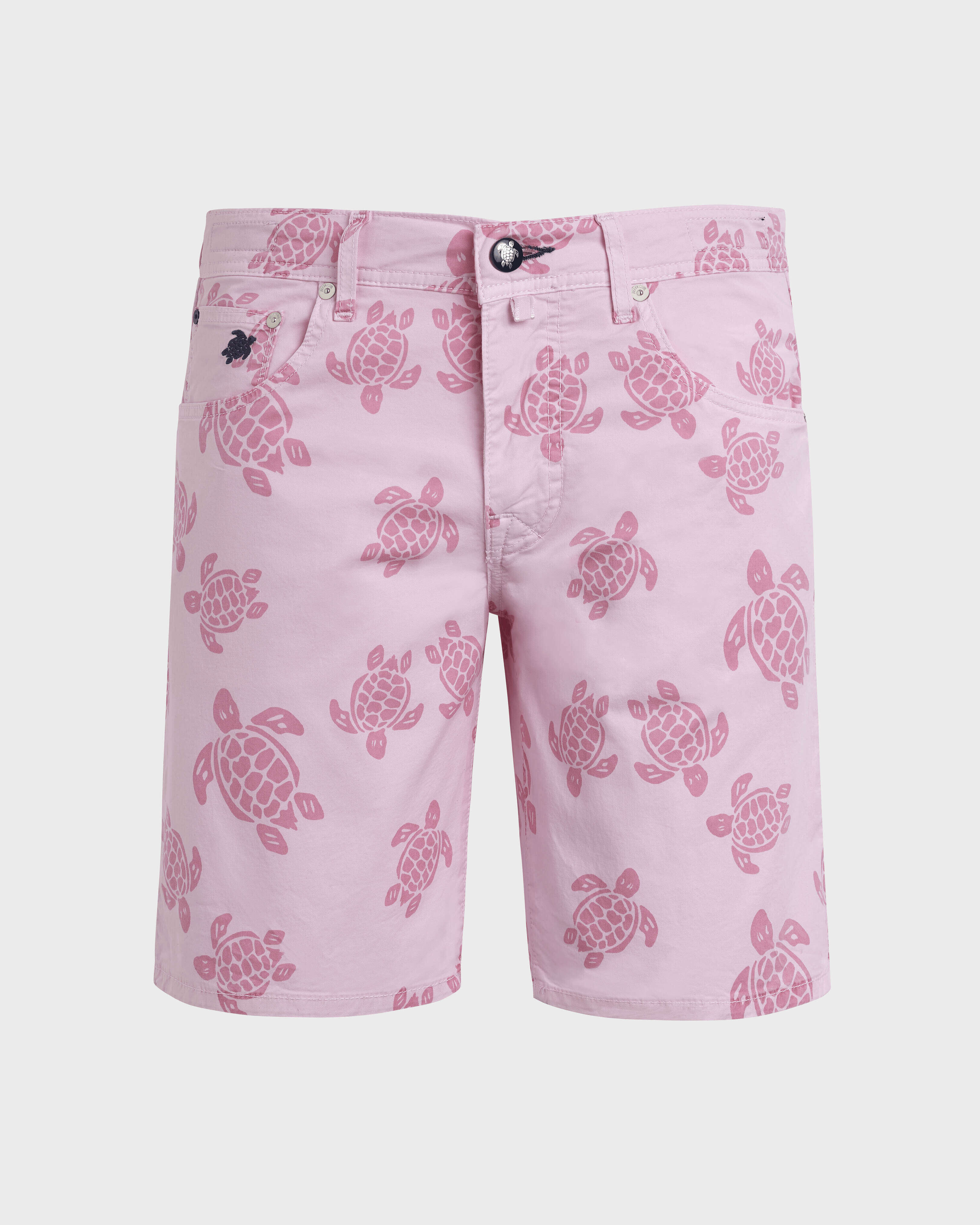 HERREN BERMUDASHORTS MIT HARZDRUCK RONDE DES TORTUES TEEROSE front view