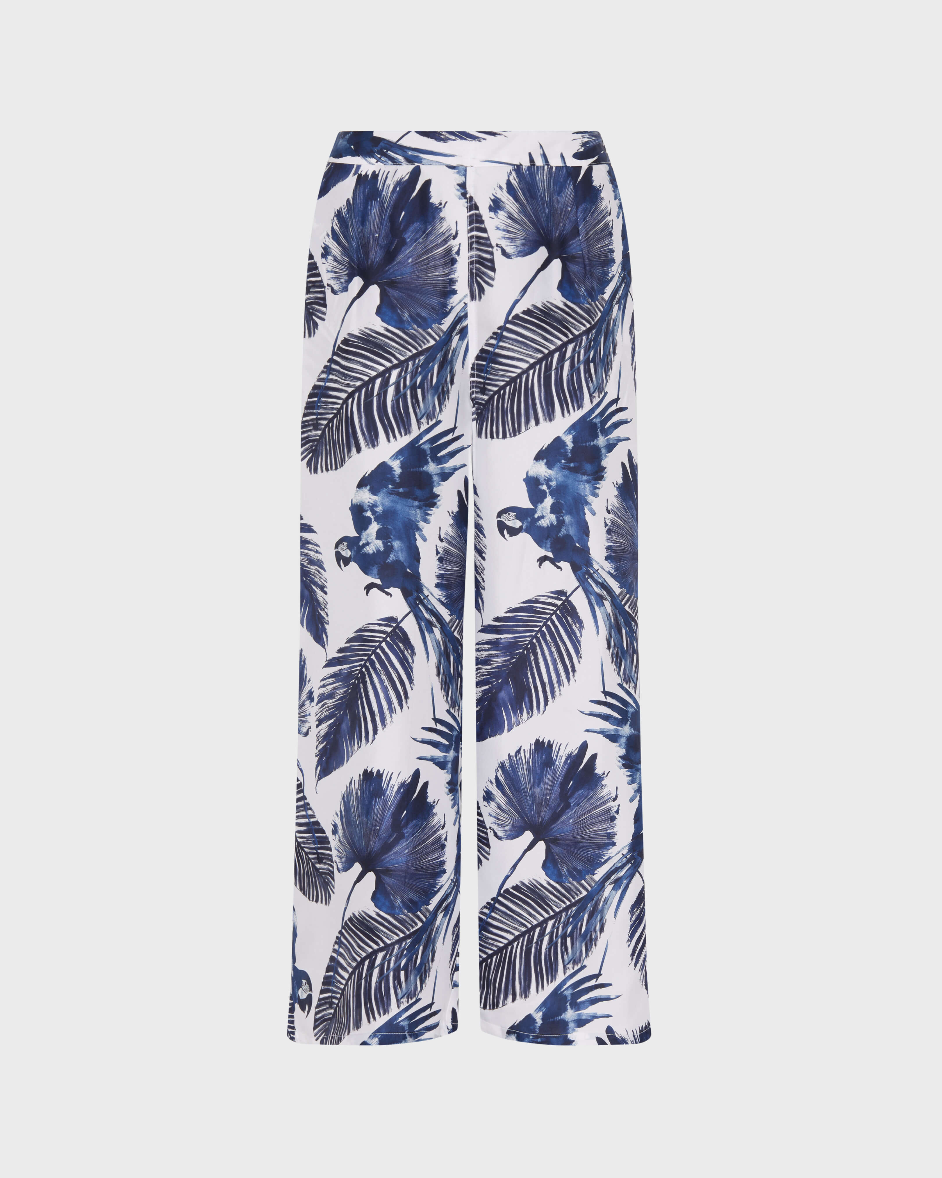 Papagaio Seidenhose mit weitem Bein für Damen WEISS front view