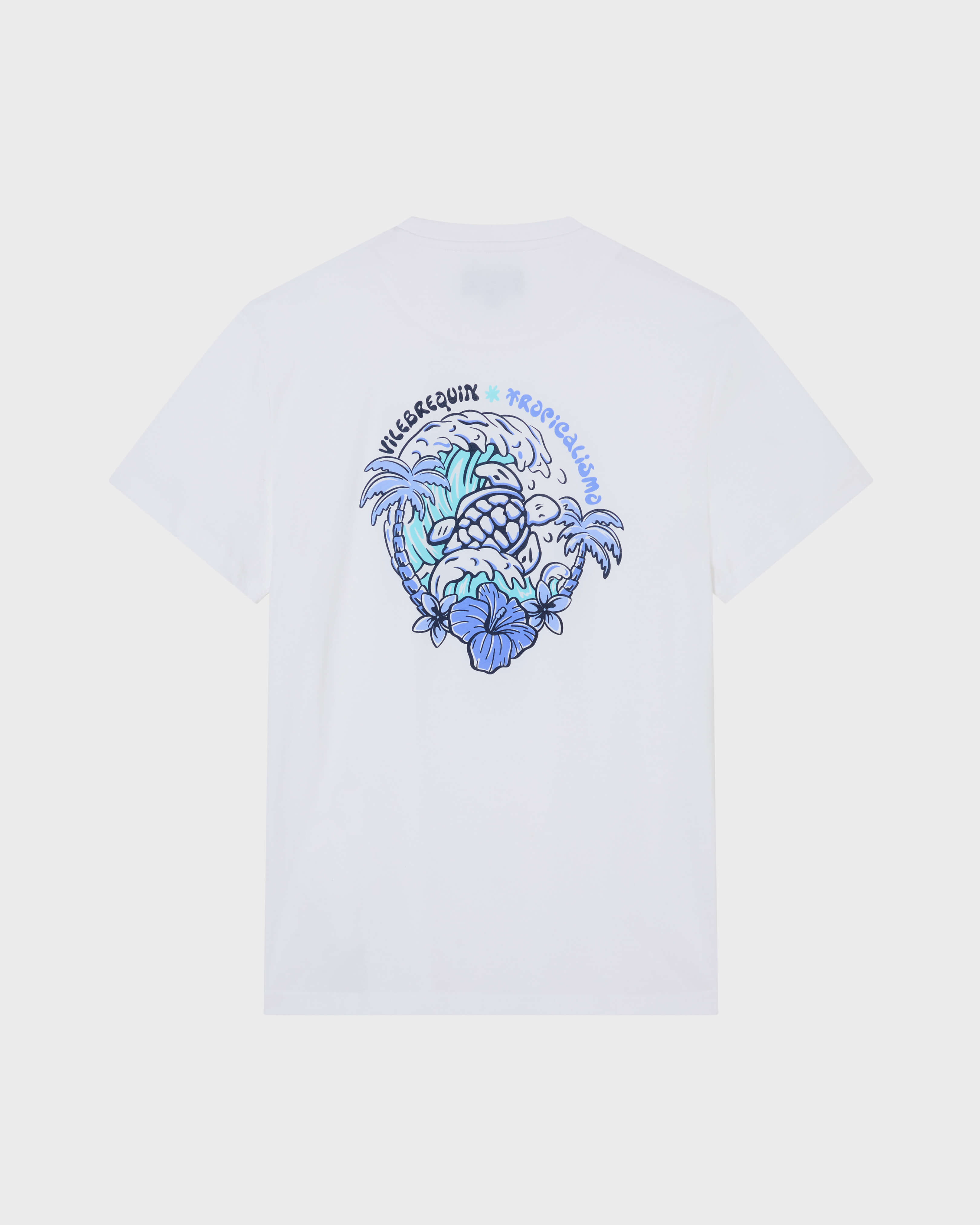 Men Cotton T-shirt Tropicalissimo NAVY back view