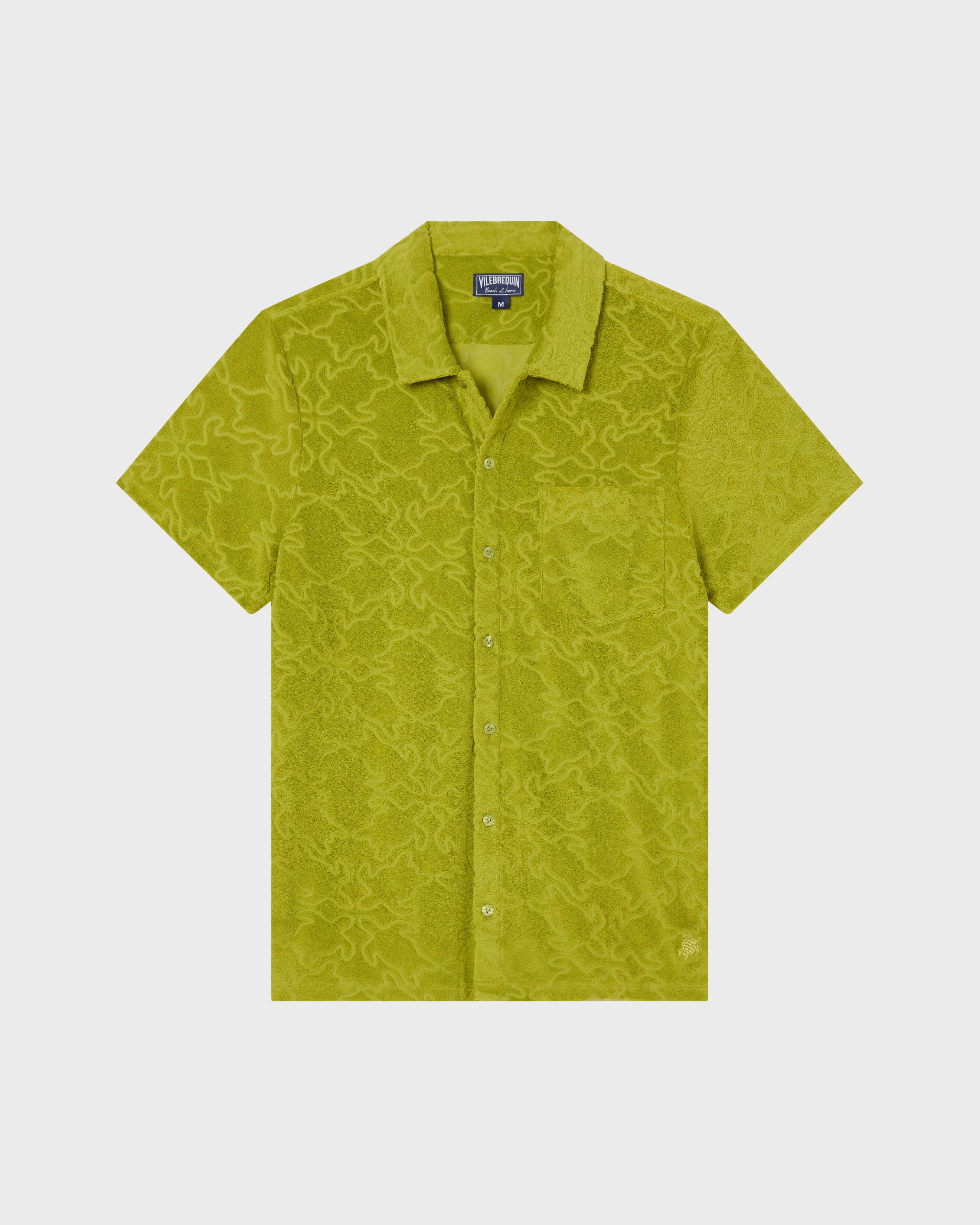 Men Terry Bowling Shirt Turtles Net Jacquard WORMWOOD front view