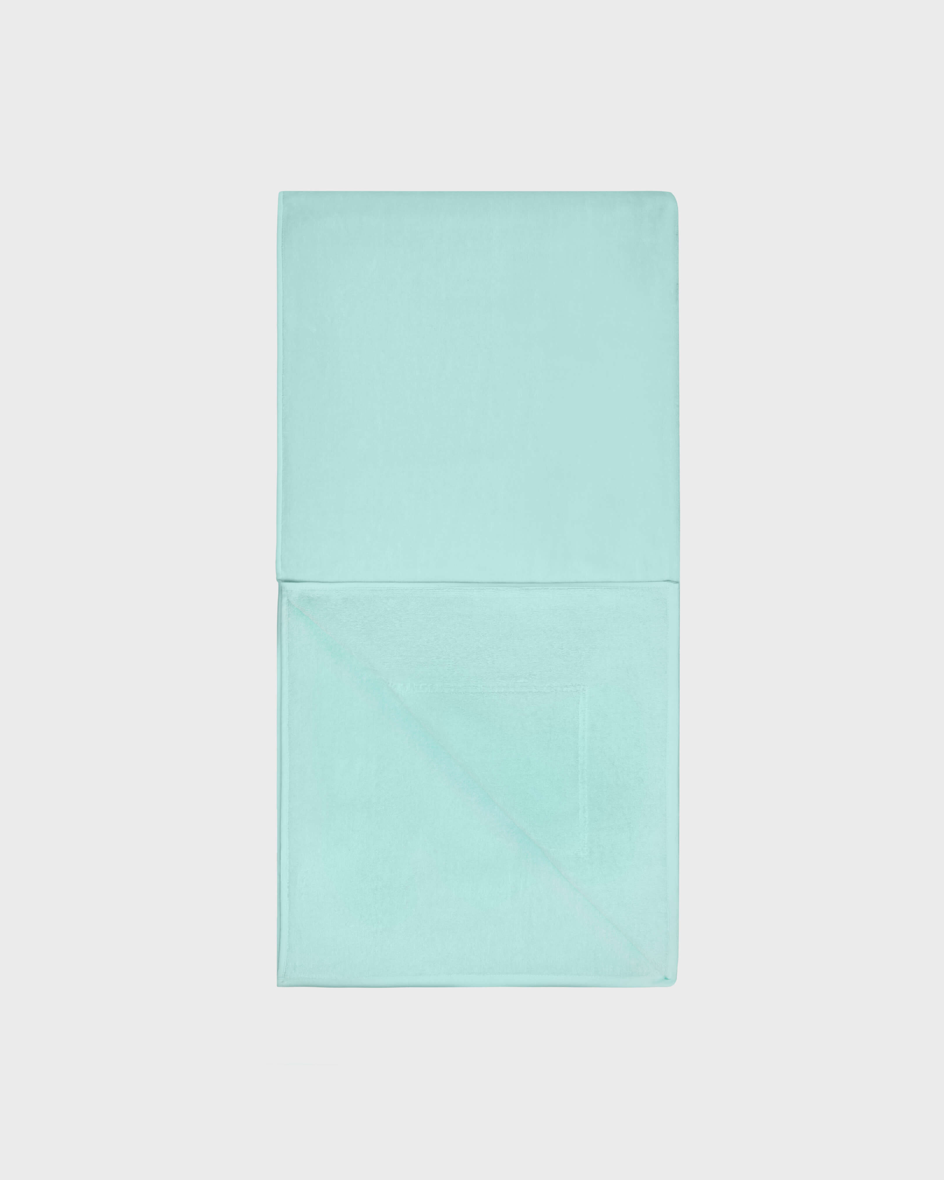Organic Cotton Beach Towel with Flap Pocket BLUE NOTE back view