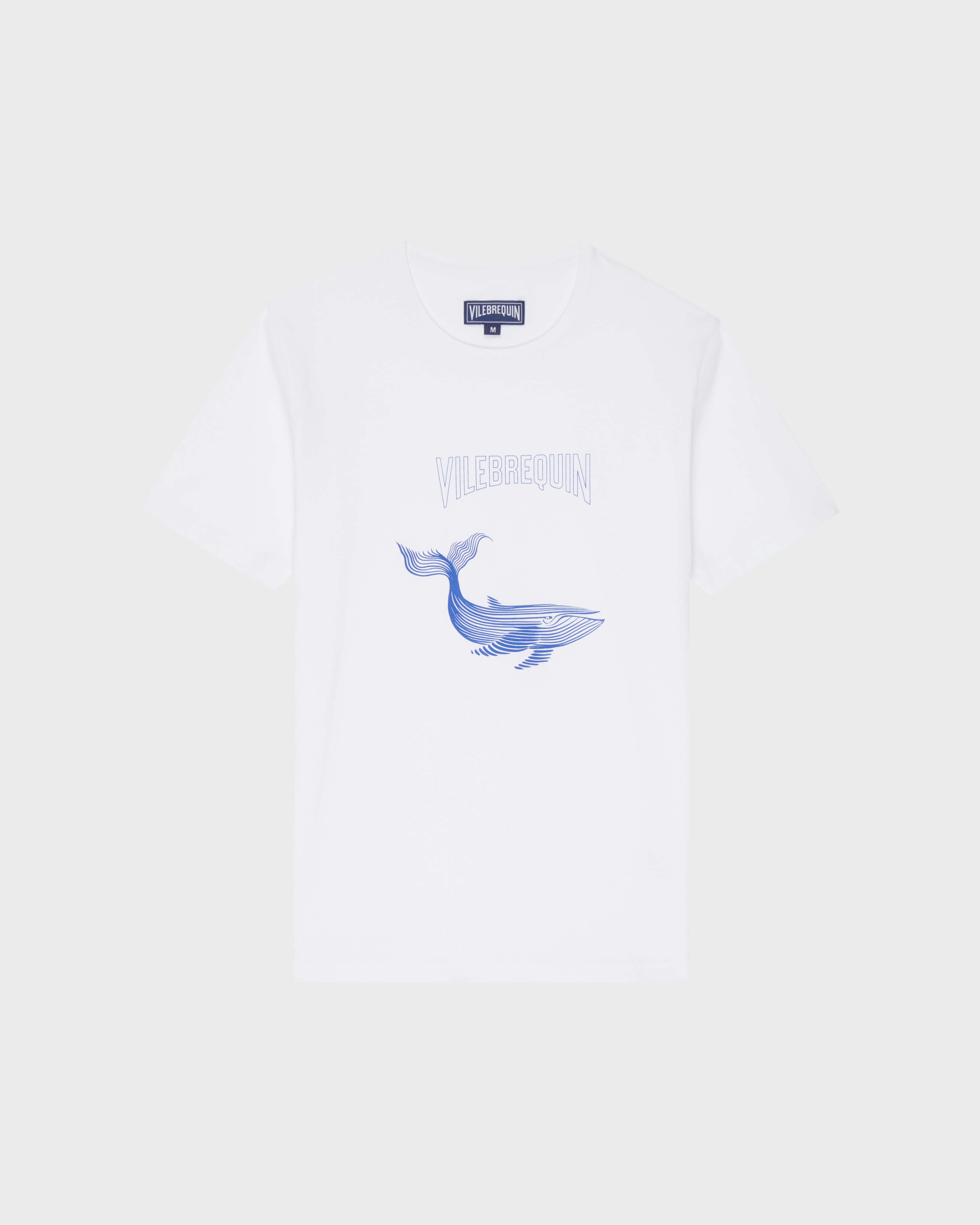 Men Organic Cotton T-shirt Whales WHITE front view