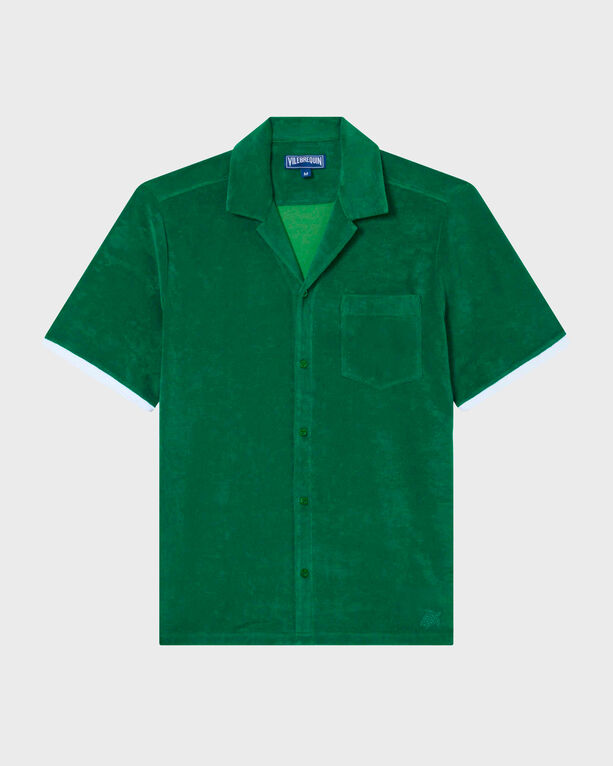 Vilebrequin - Men Terry Bowling Shirt Solid - Polo - Clarck - Green - Size M