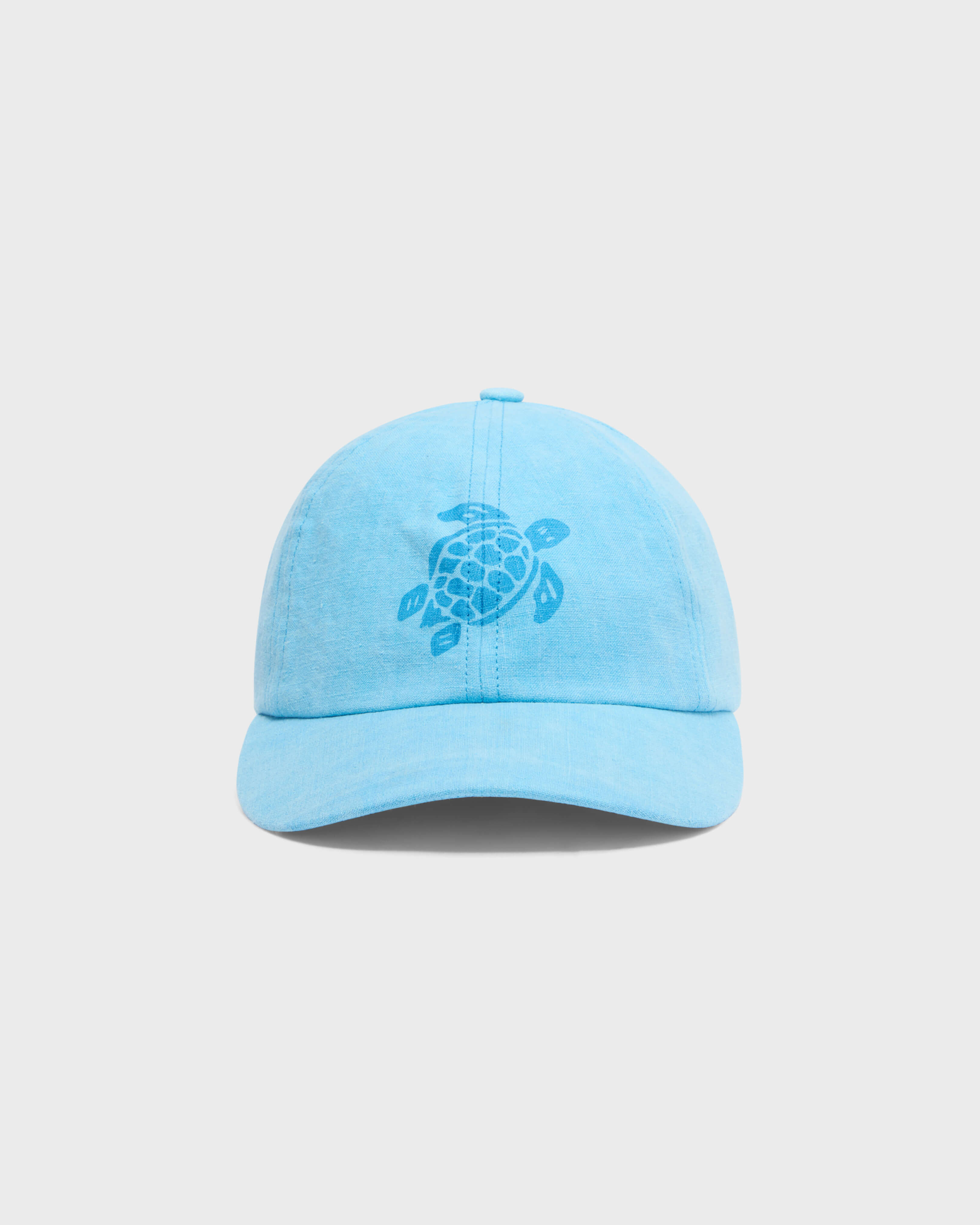 Turtle Leinenkappe mit Mineralfärbung LARIMAR front view