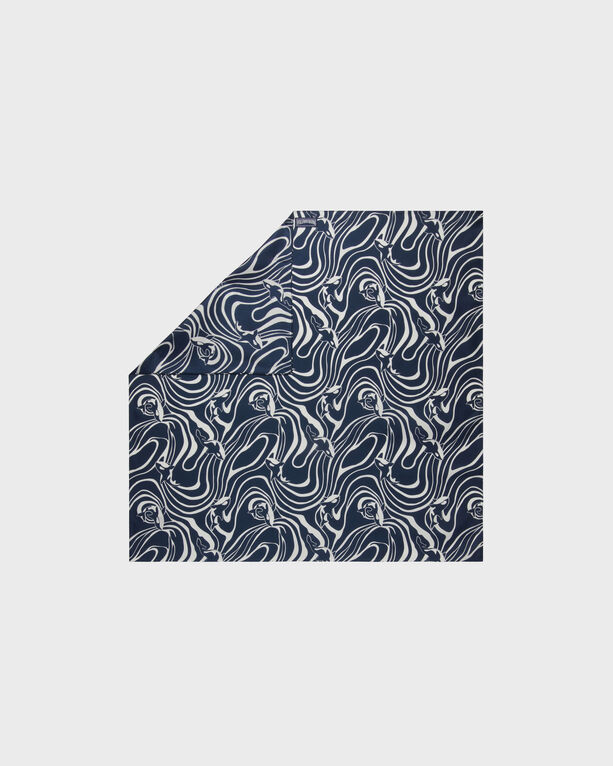 Vilebrequin - Unisex Scarf Waves - Scarves - Carre65 - Blue - Size OSFA