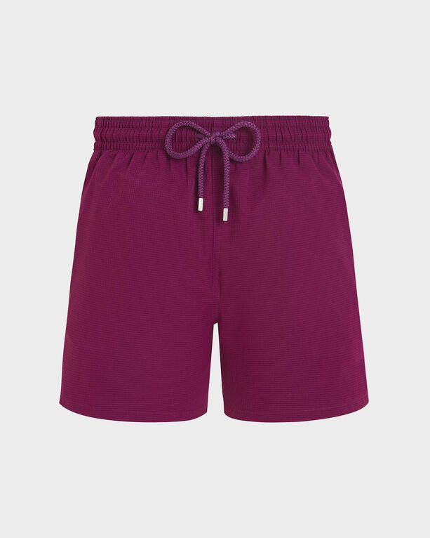 Vilebrequin - Men Micro-perforated Ultra-light And Packable Swim Shorts Solid - Swimwear - Mahina - Purple - Size L