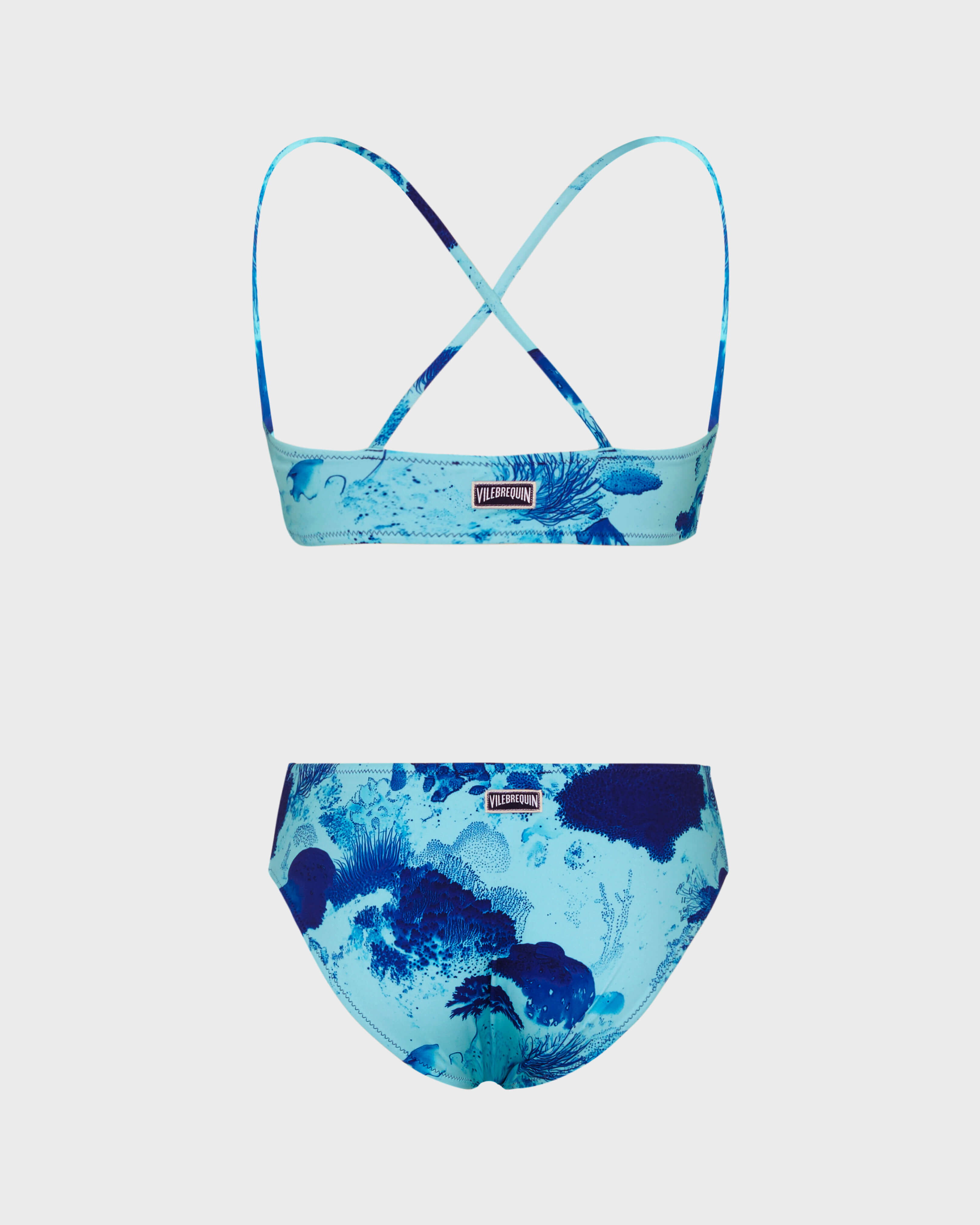 Bañador de dos piezas con estampado Coral Reef para niña OXYGENE back view