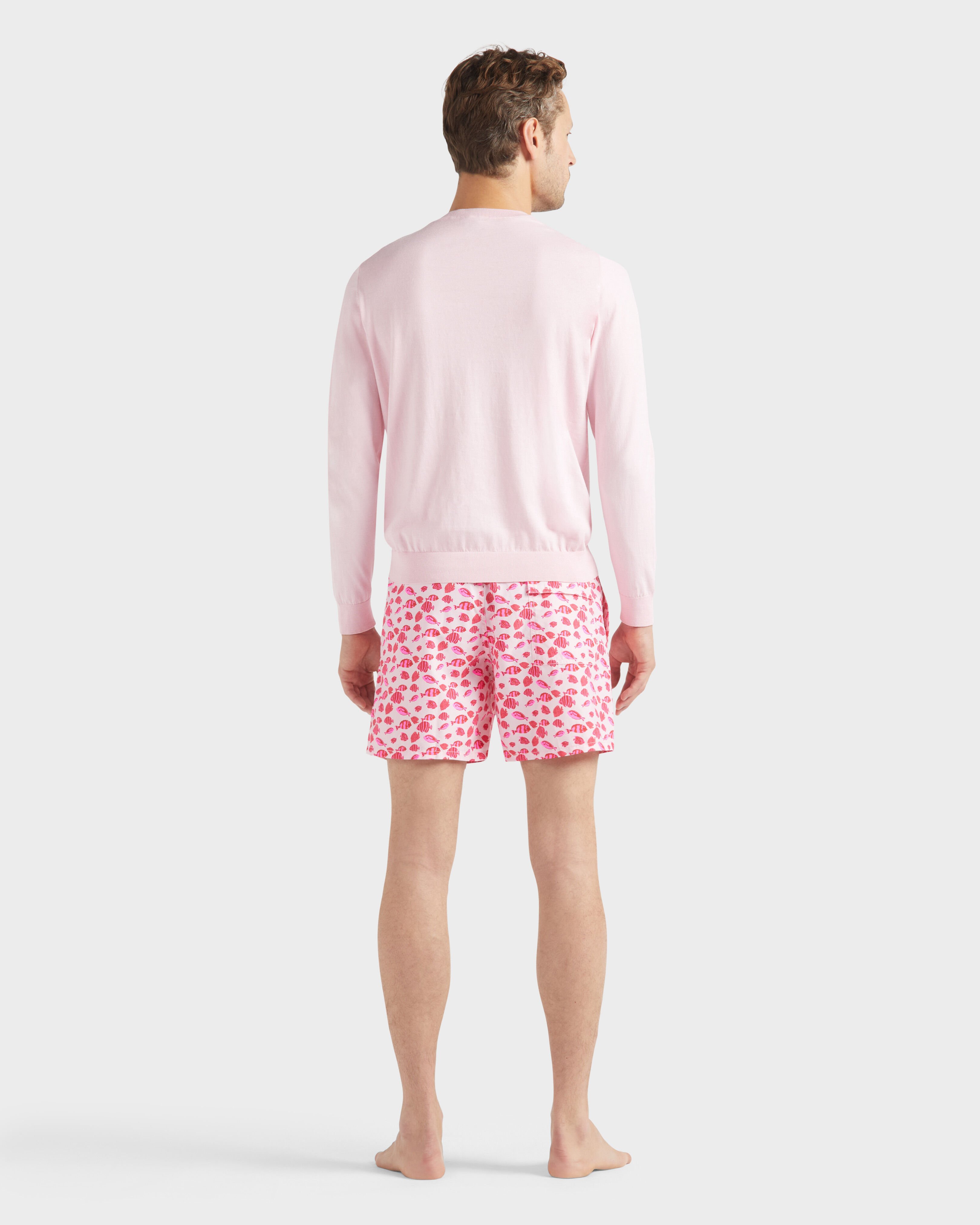 Men Cotton Sweater Turtle PEONY backworn view
