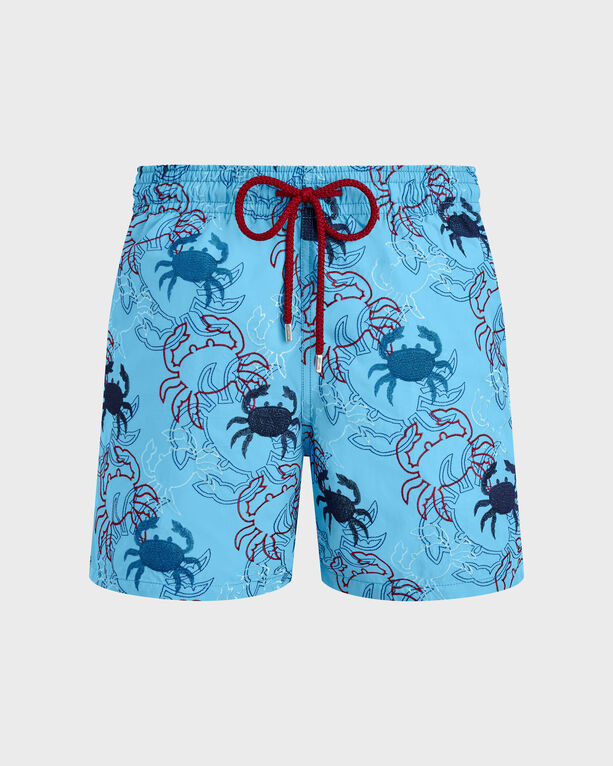 Vilebrequin - Men Swim Shorts Embroidered Crab Balloons - Limited Edition - Swimwear - Mistral - Blue - Size XL