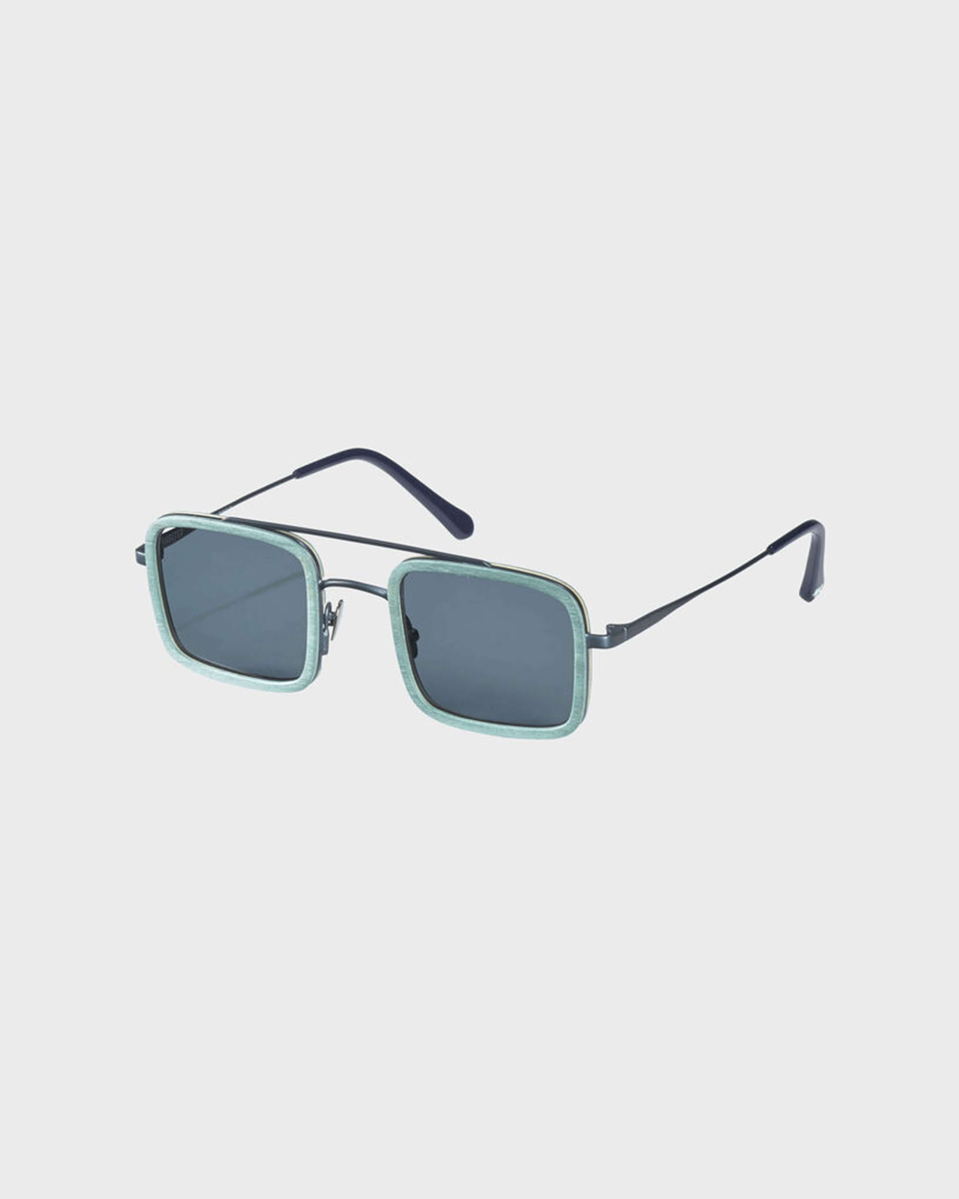 White Tulipwood Men Sunglasses - VBQ x Shelter FOAM back view