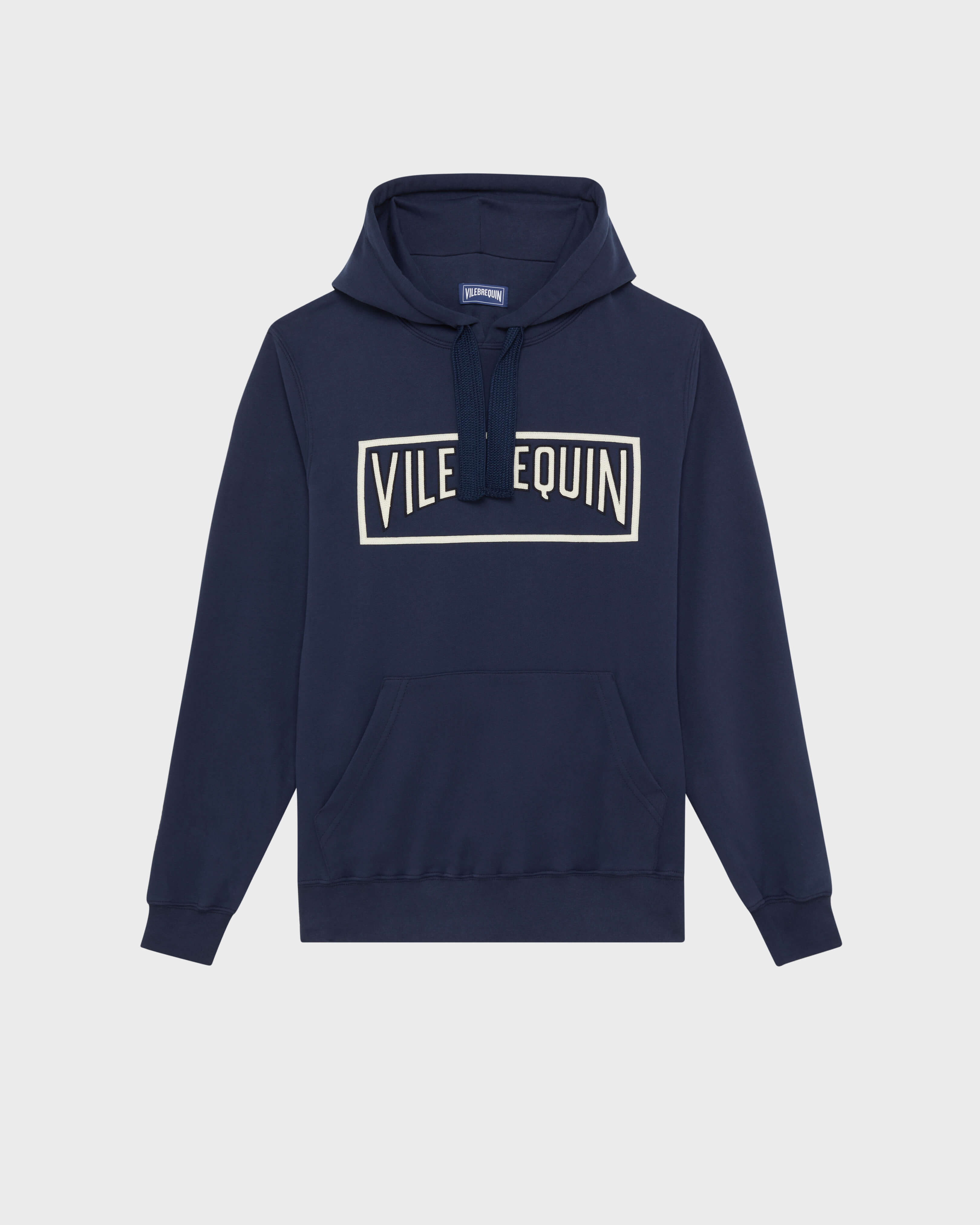 Men Cotton Solid Sweatshirt NAVY front view