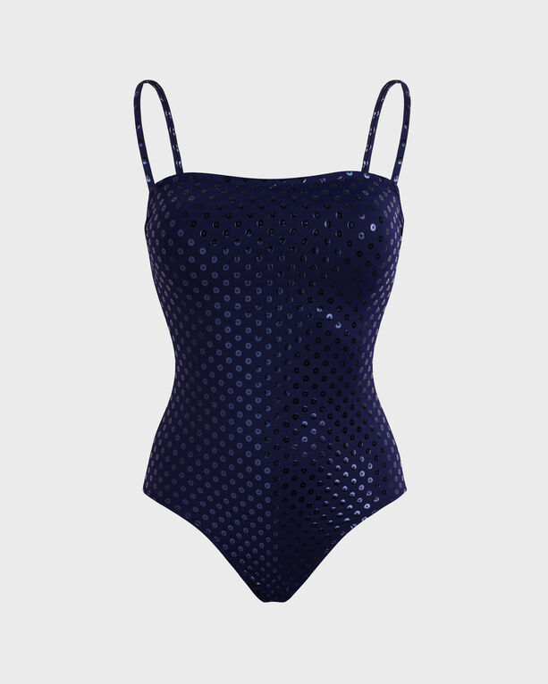 Vilebrequin - Relief Sparkling Bustier-badeanzug Für Damen - Bademode - Facette - Blau - Größe XL Vilebrequin - Relief Sparkling Bustier-badeanzug Für Damen - Bademode - Facette - Blau - Größe XL
