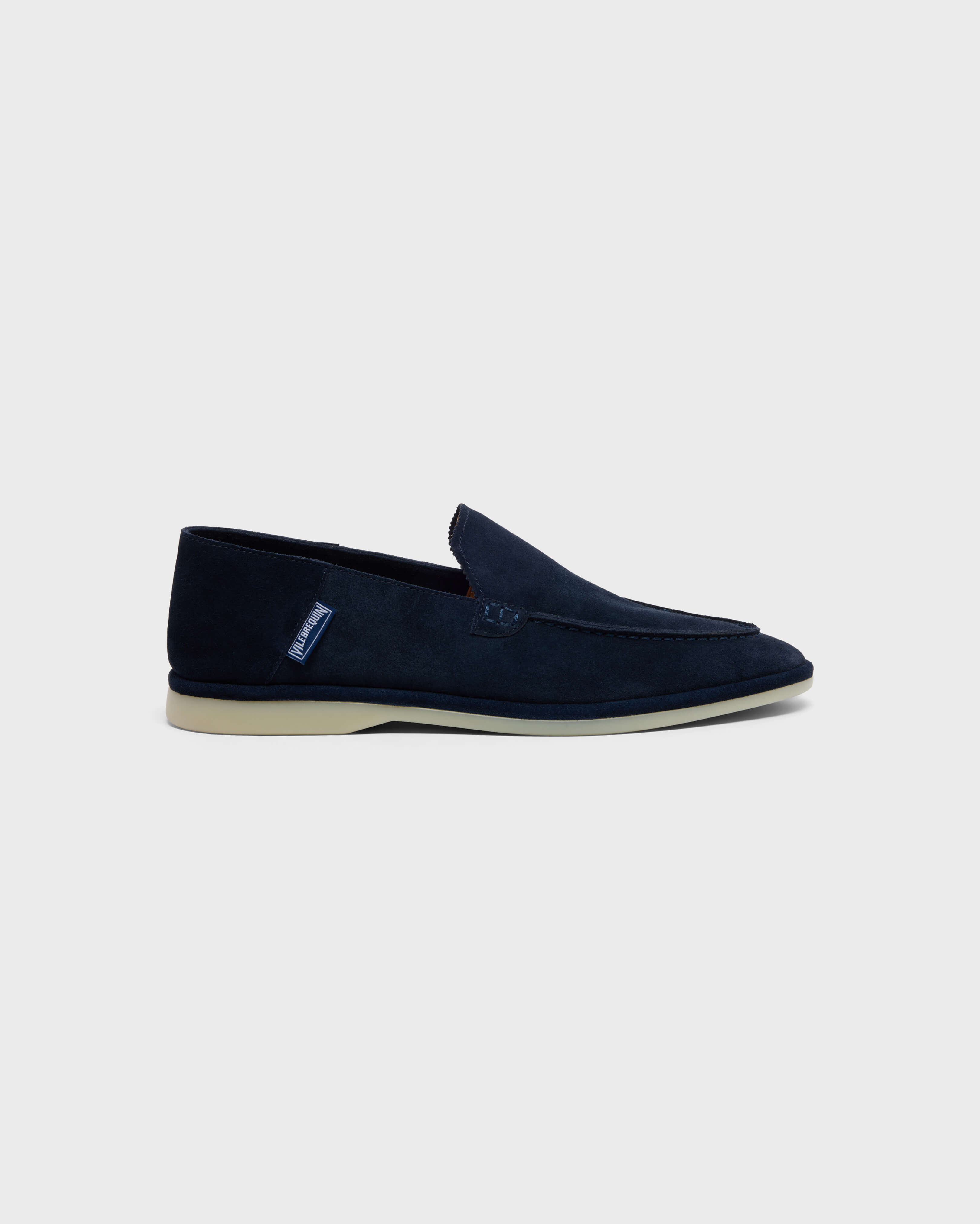 Men Suede Loafers BLEU MARINE front view