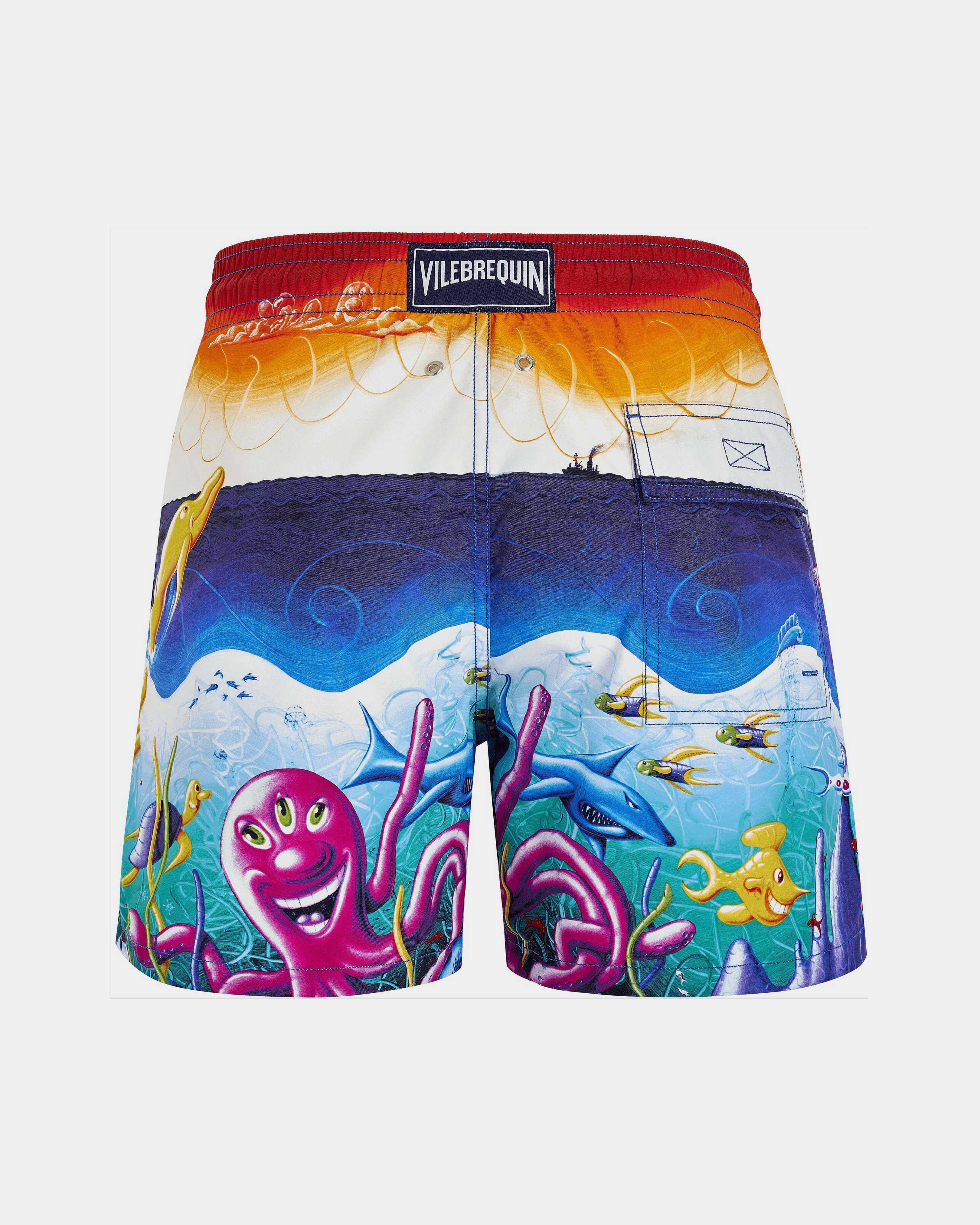 Bañador con estampado Mareviva para hombre - Vilebrequin x Kenny Scharf MULTICOLORES back view