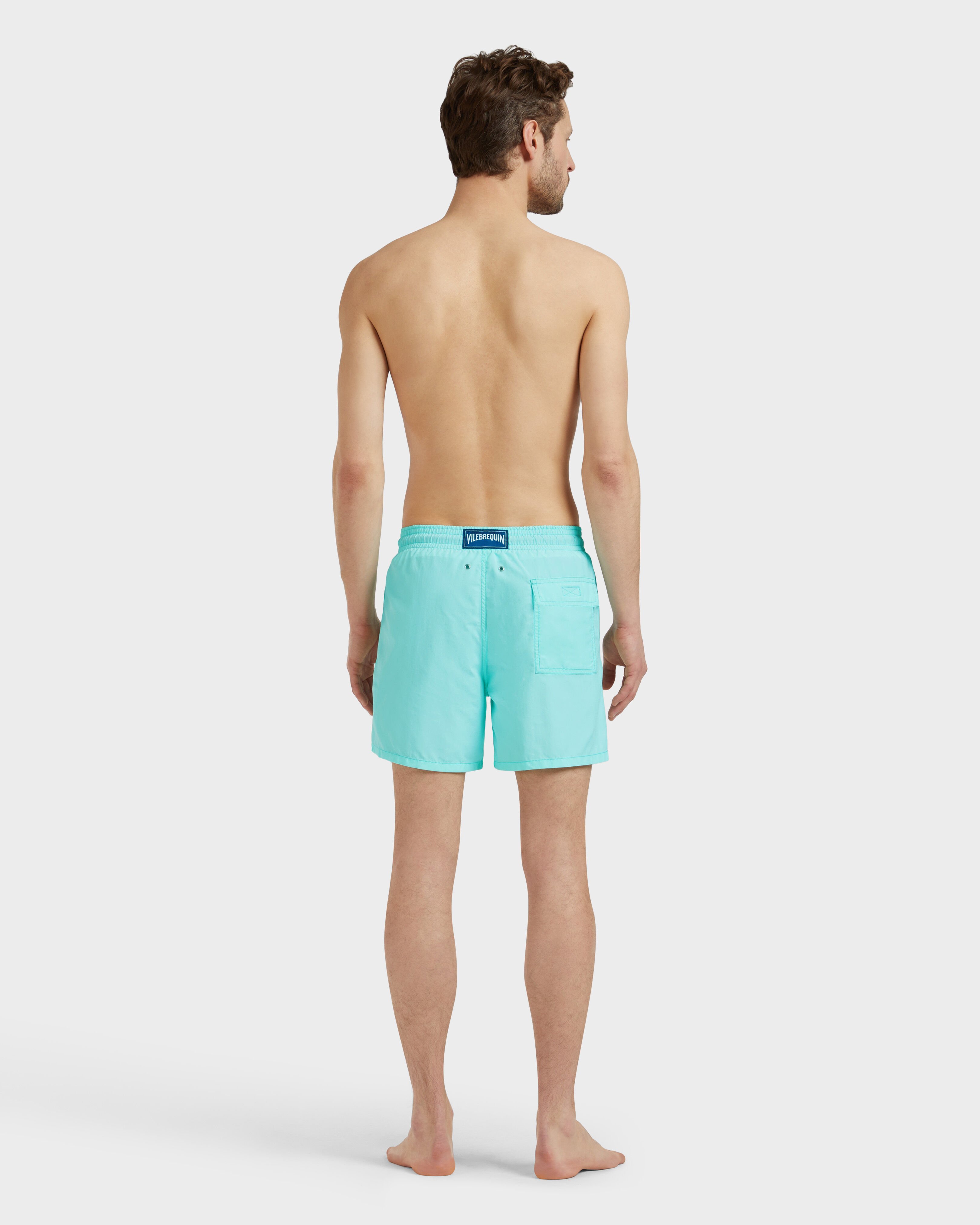 Men Swim Shorts Embroidered Whale BLUE NOTE backworn view