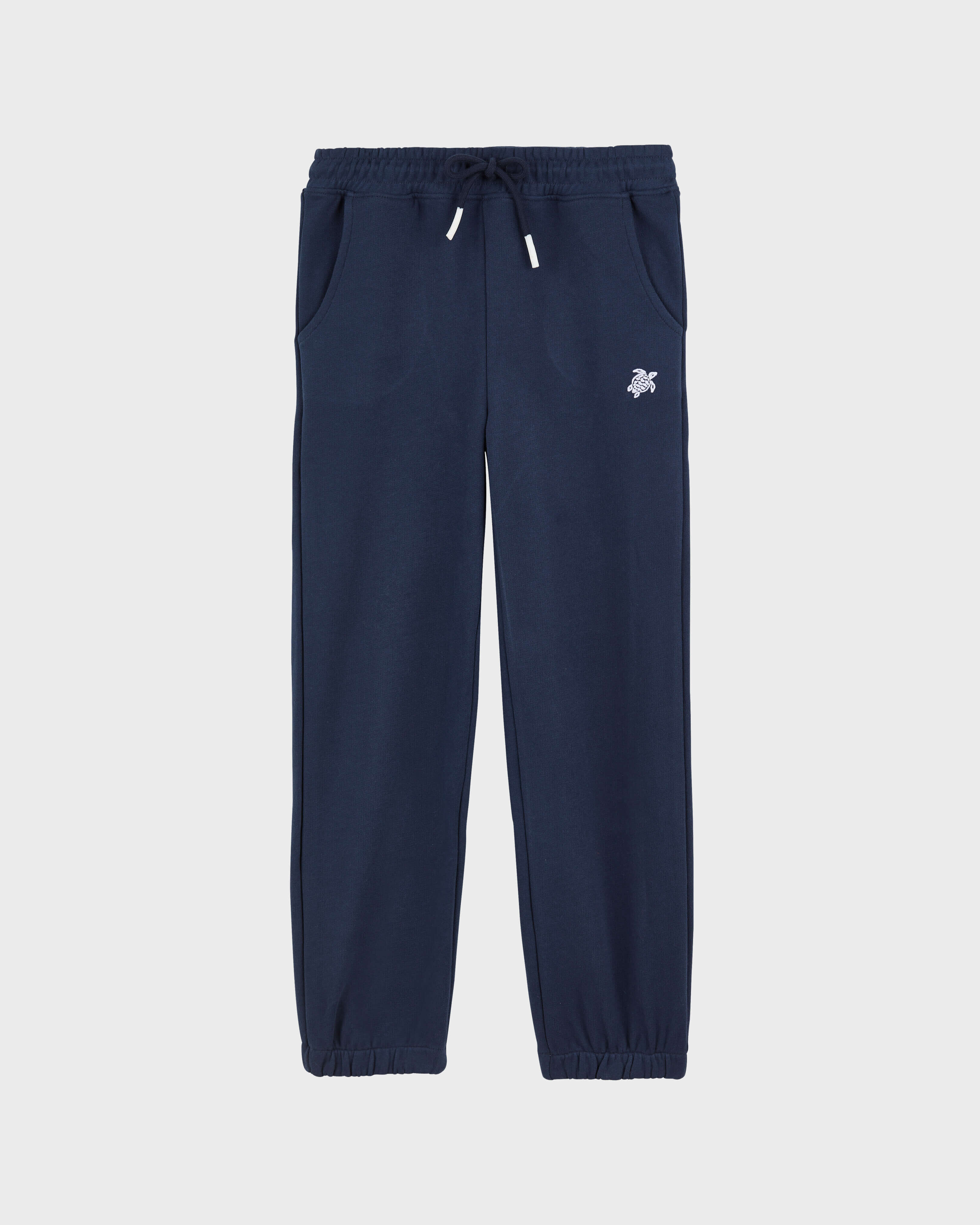 Boys Organic Cotton Jogger Pants Solid NAVY front view