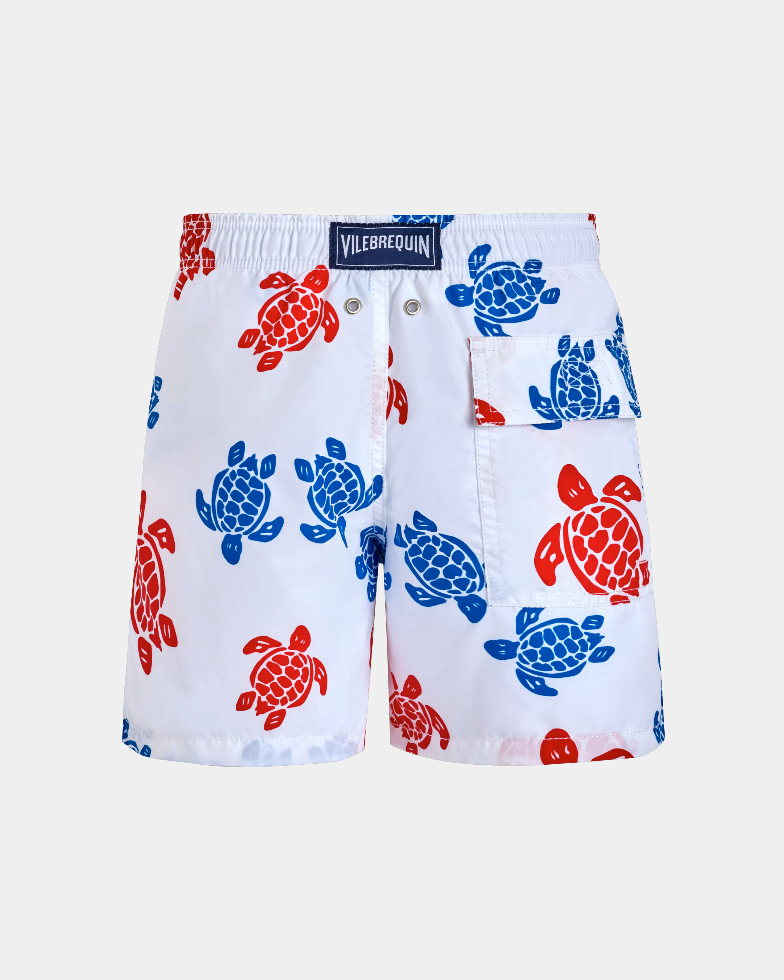 Boys Swim Shorts Tortues Multicolores WHITE back view