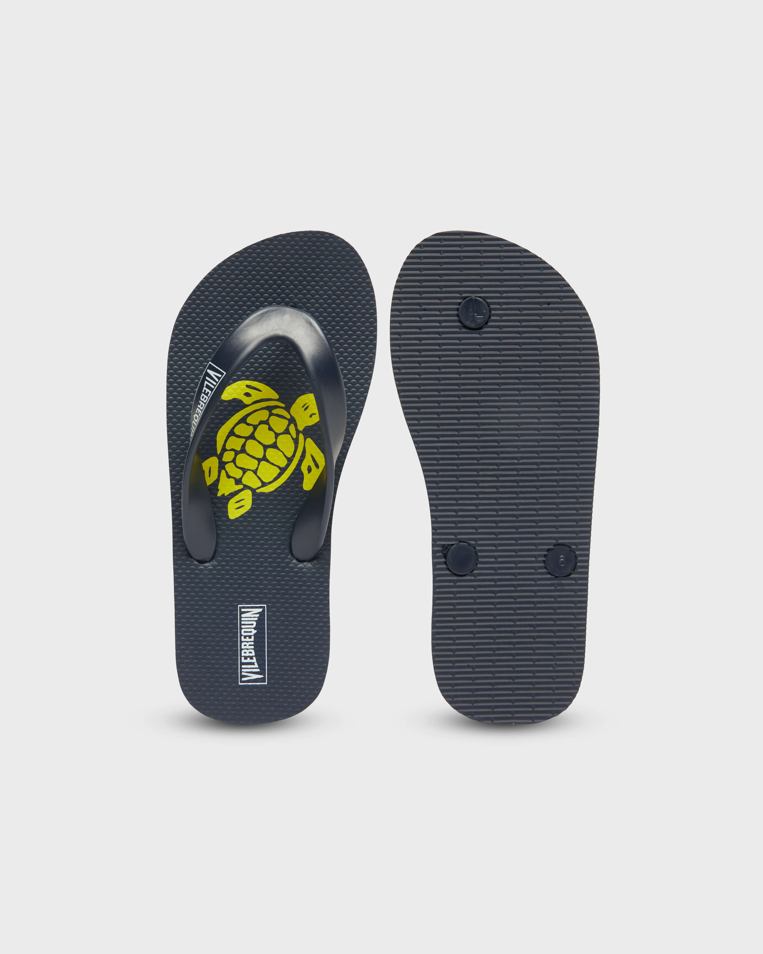 Kids Flip Flops Turtles CHARTREUSE front view