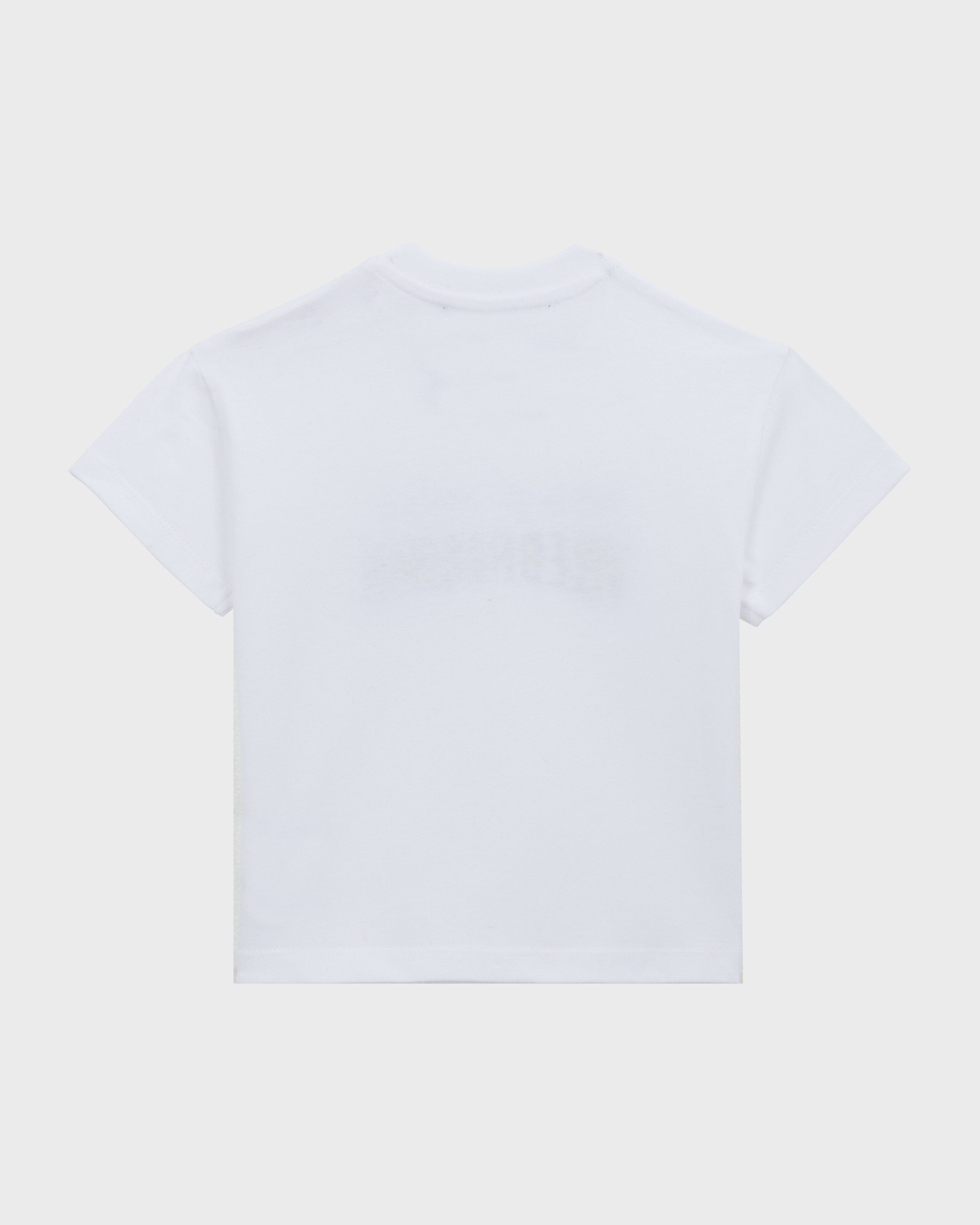 T-shirt en coton organique logo en relief BLANC back view
