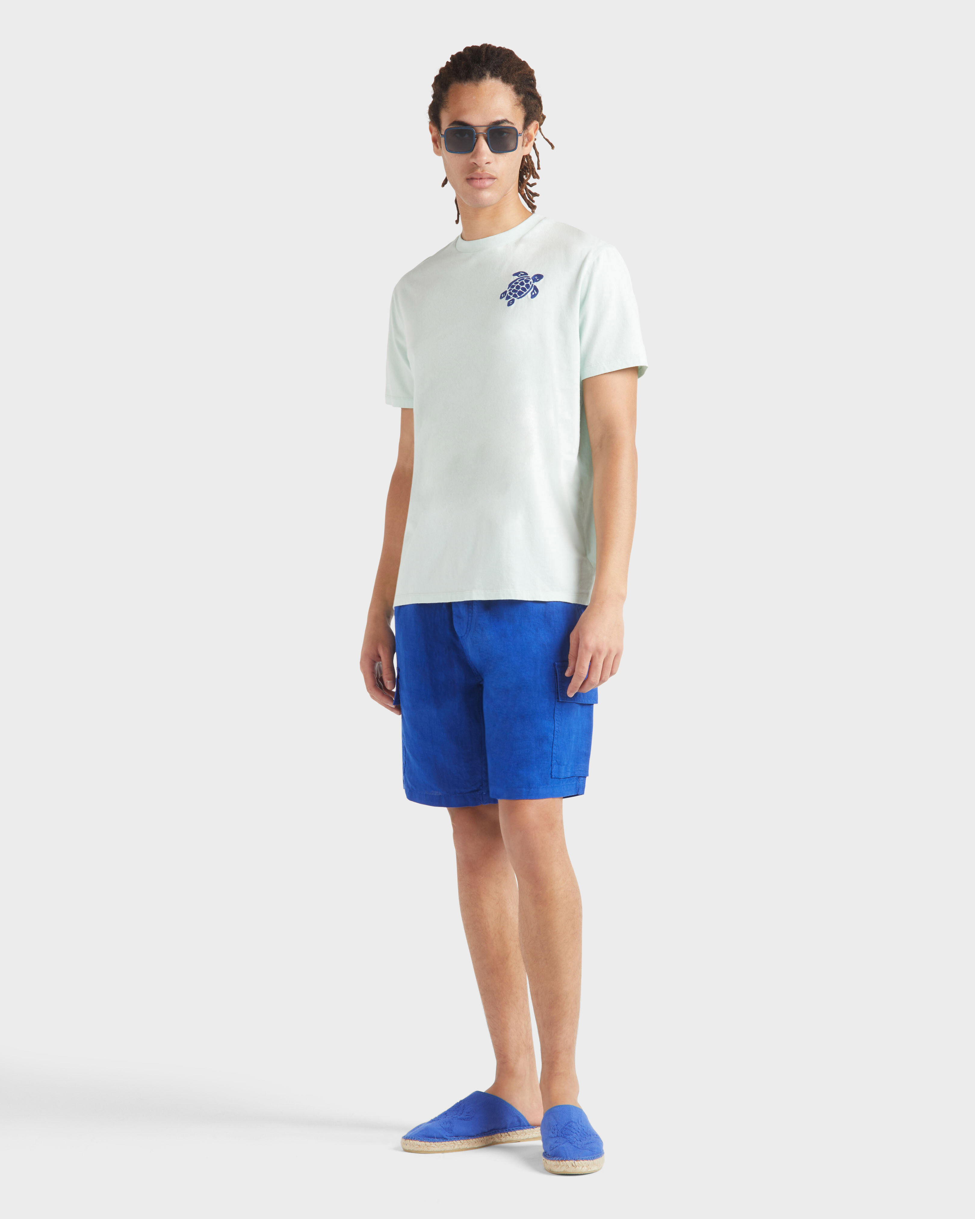 Men Organic Cotton T-shirt Embroidered Turtle PACIFIC supp1 view